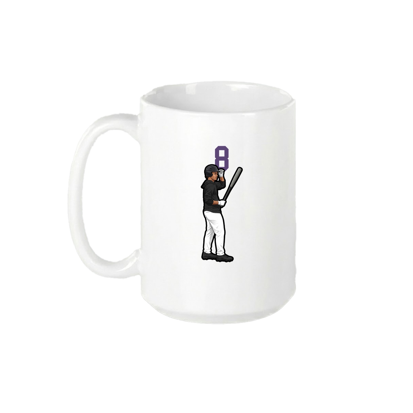 15oz Coffee Mug — Number Top in White