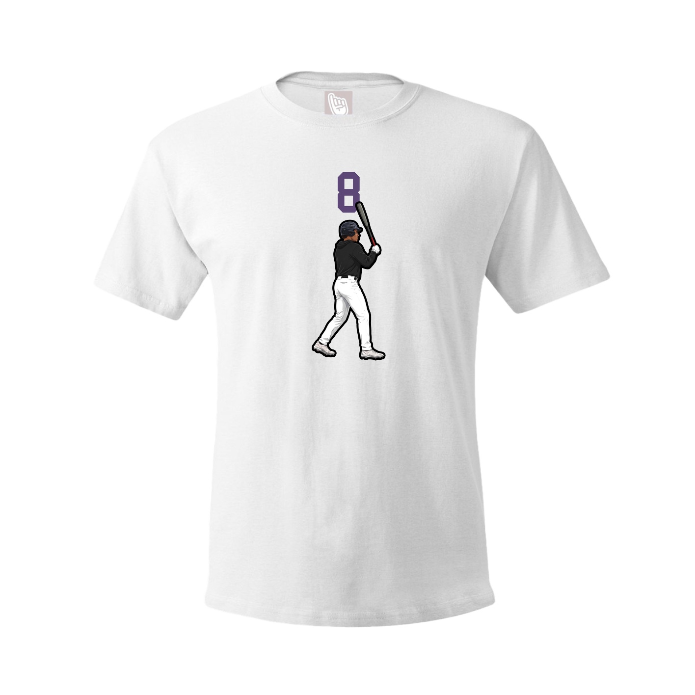 Youth Tee — Number Top in White