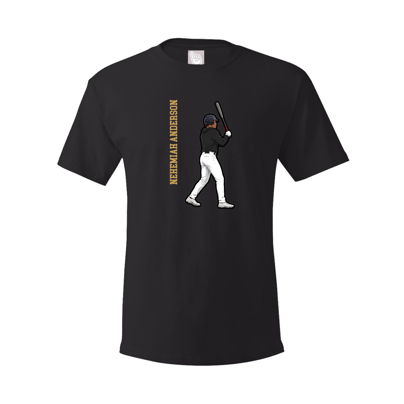 Tee — Name Vertical in Black