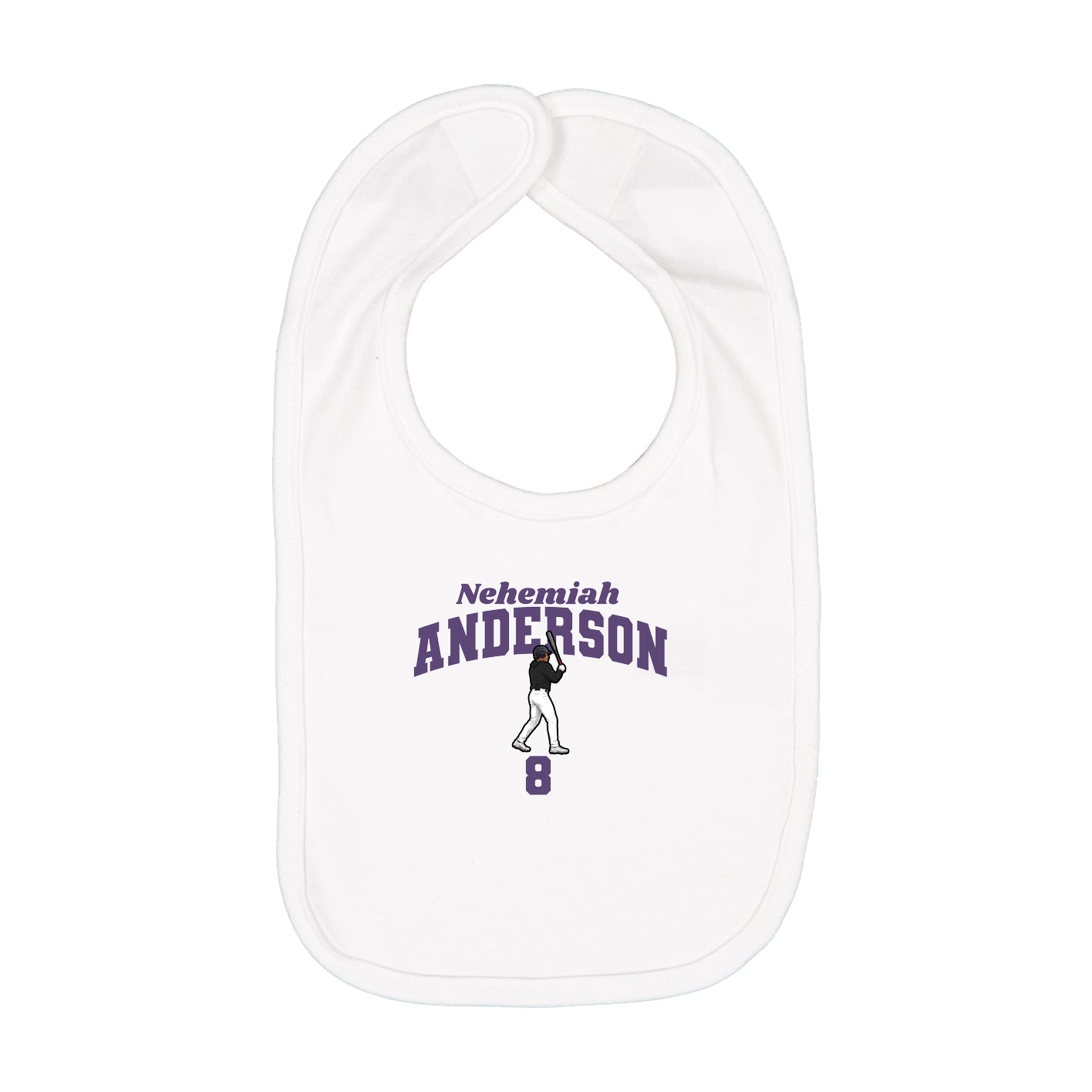 Infant Bib — Signature Arch in White