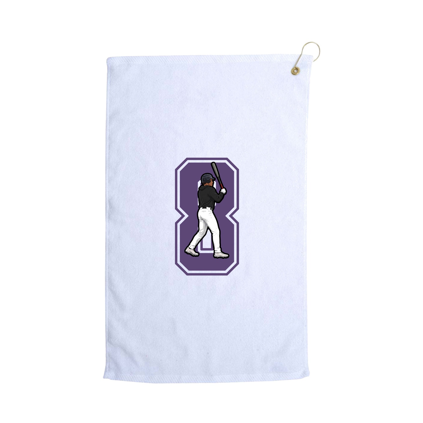Golf Towel — Number in White