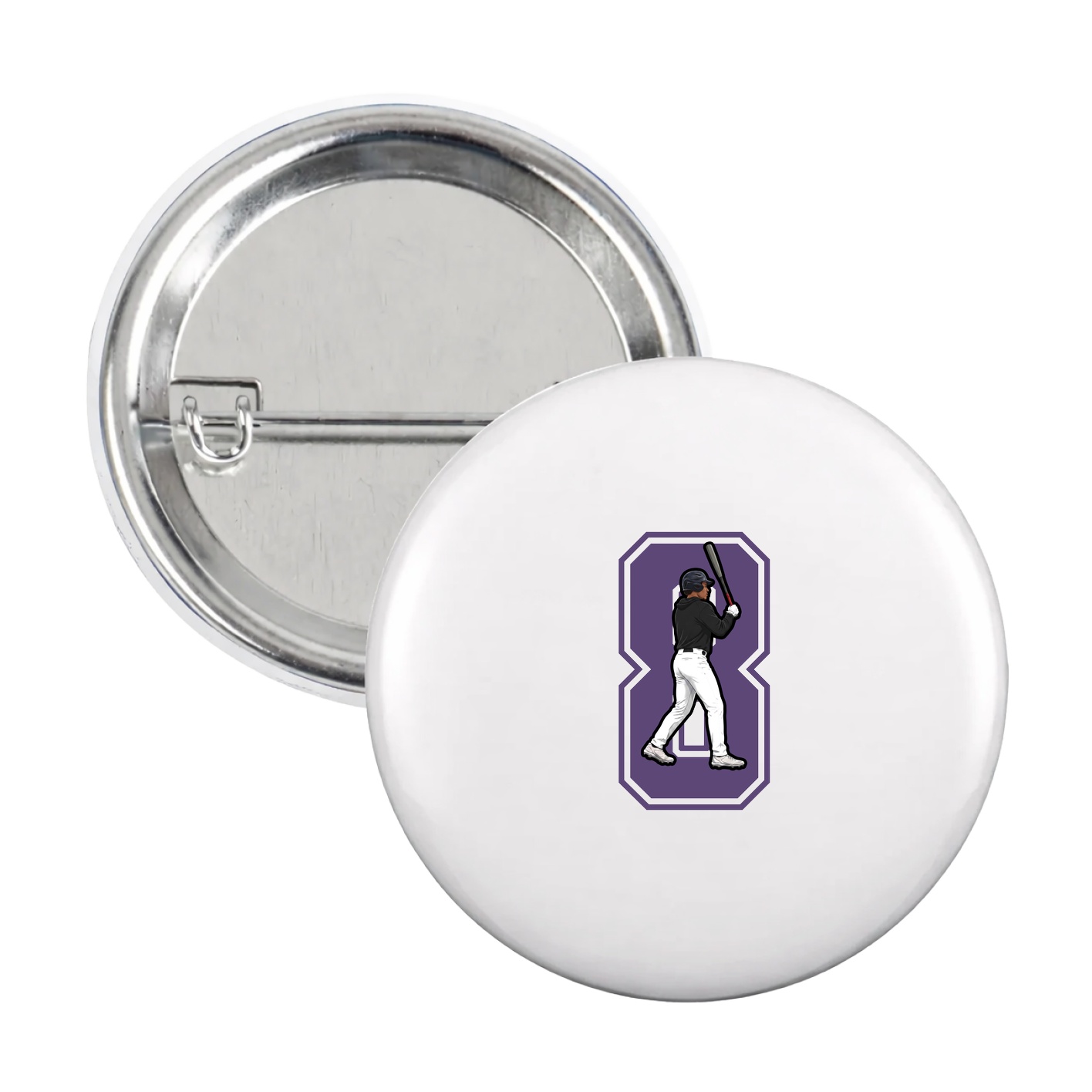 Game Day Button — Number in White