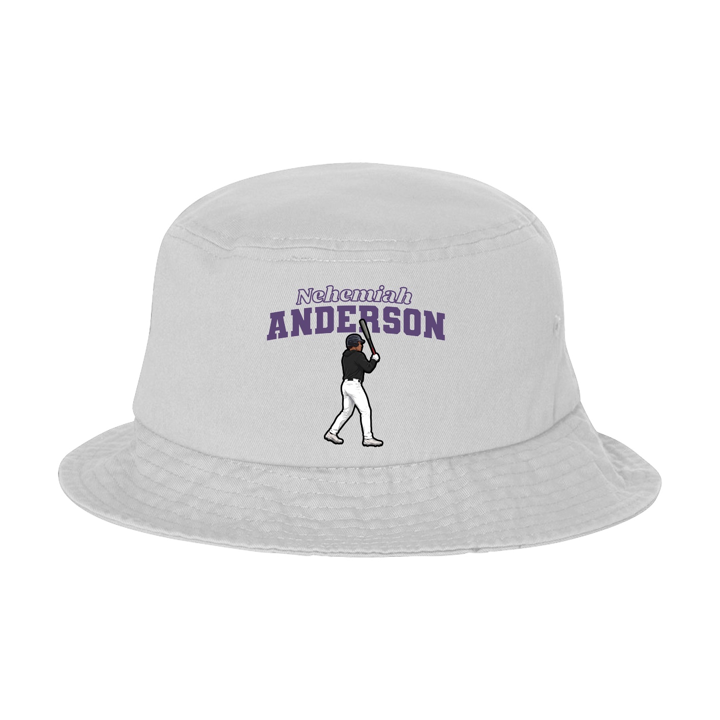 Bucket Cap — Name Arch in White