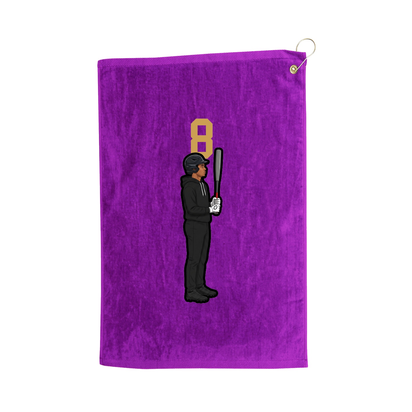 Golf Towel — Number Top in Purple