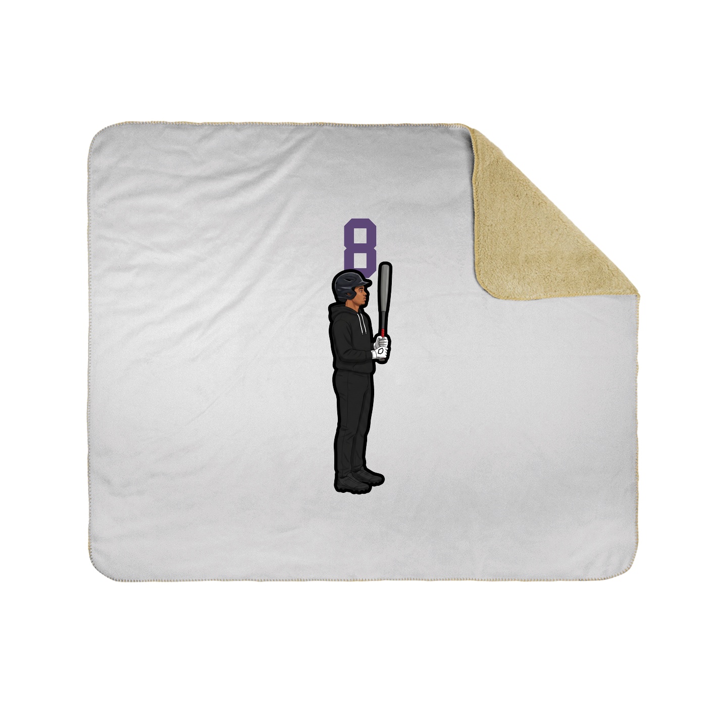 Throw Blanket — Number Top in White