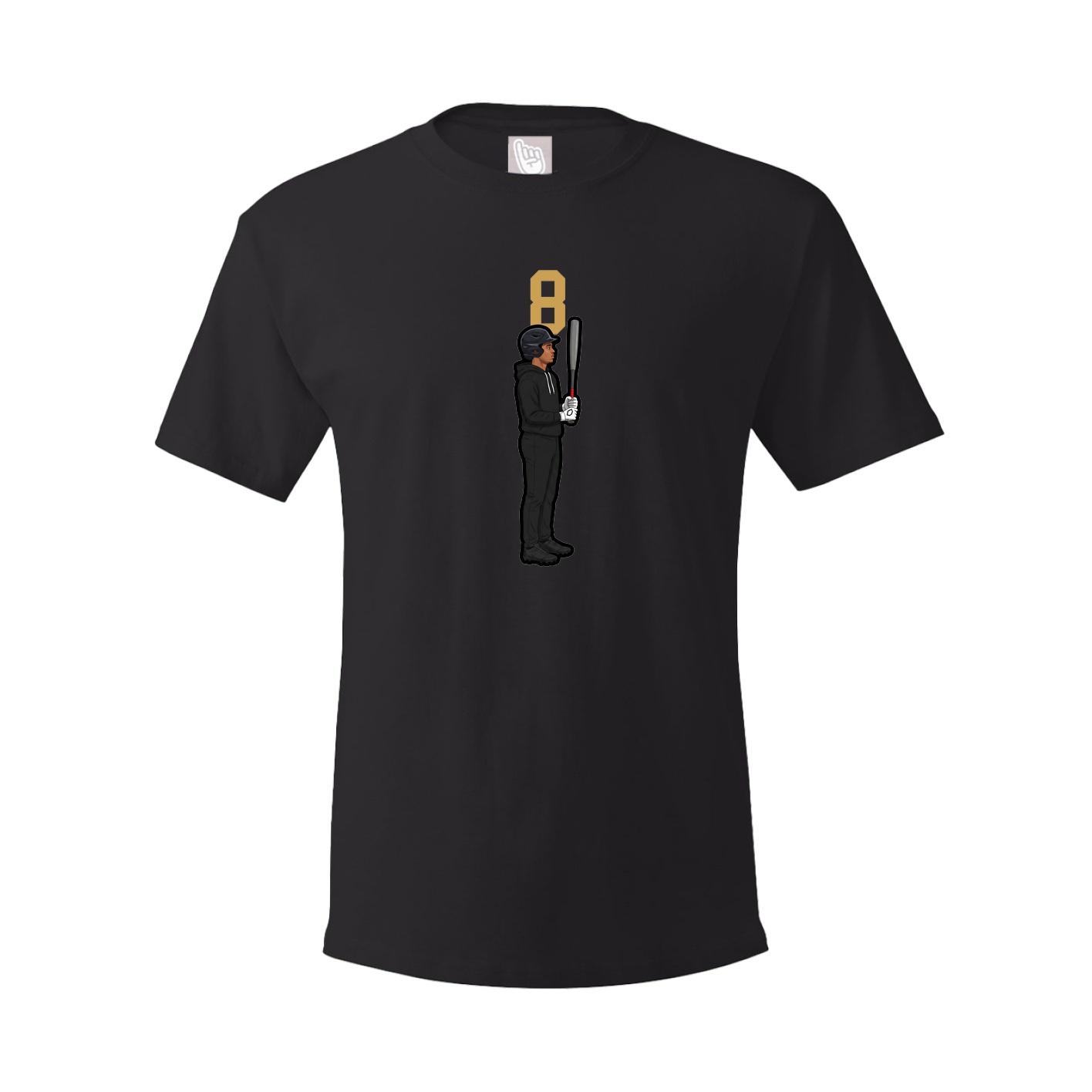 Youth Tee — Number Top in Black