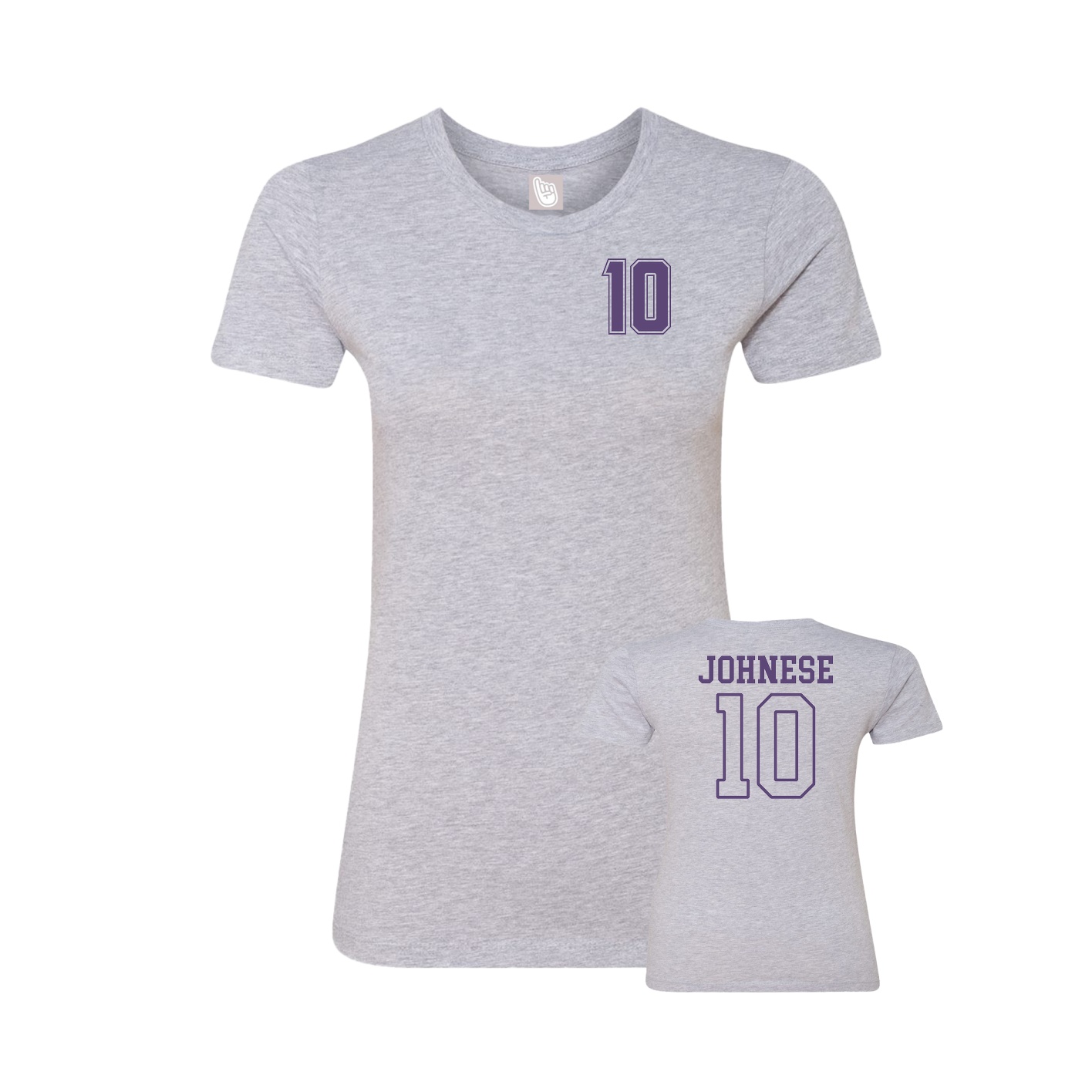 Womens Tee — Chest Back in Grey