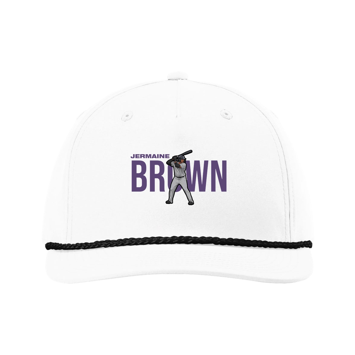 Five-Panel Classic Rope Cap — Player Name in White