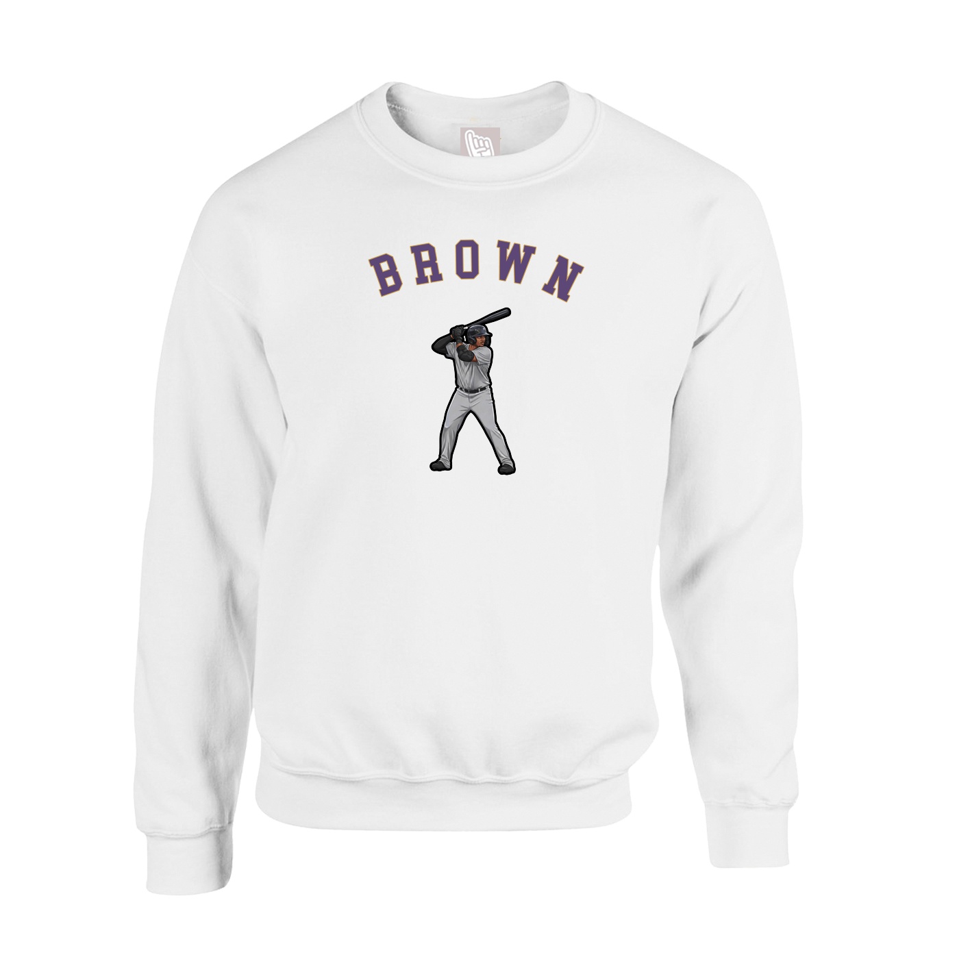 Fleece Crew — Shirsey Arch in White