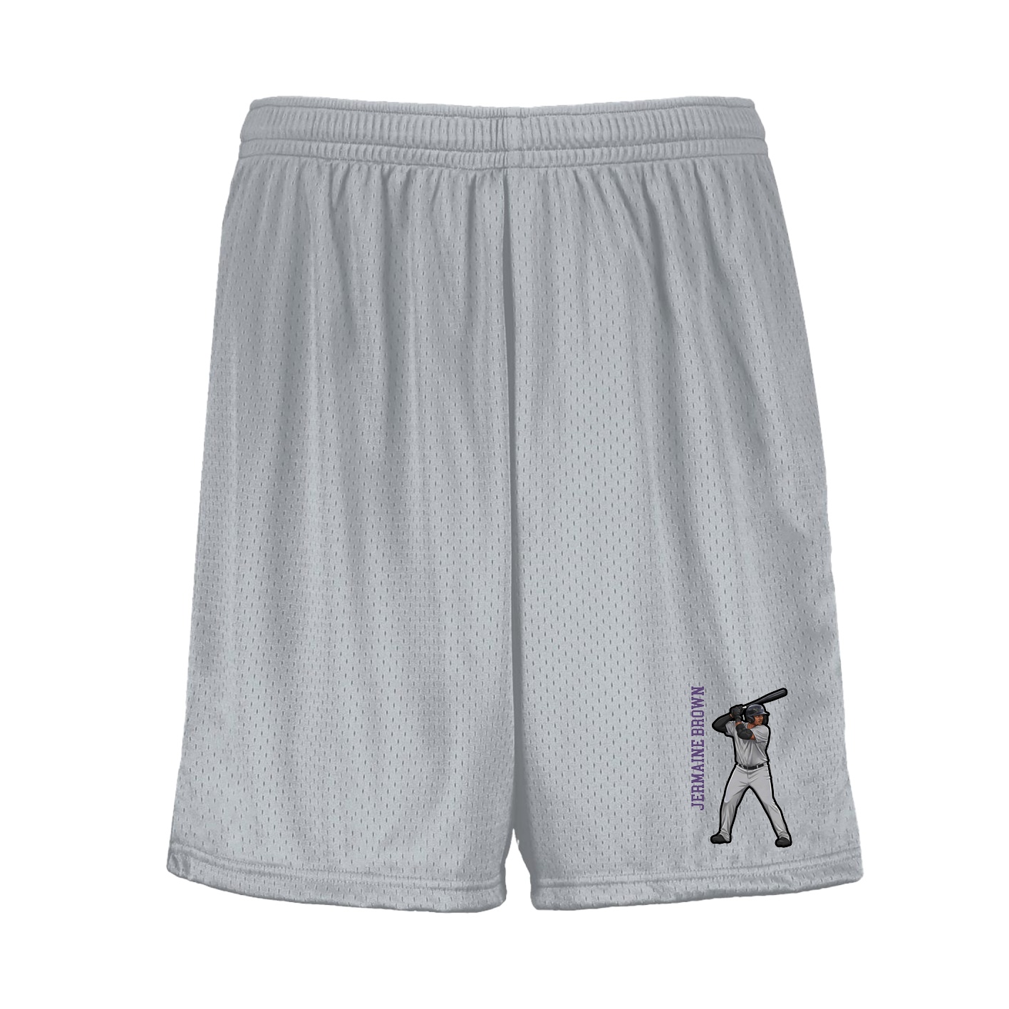 Shorts — Name Vertical in Silver