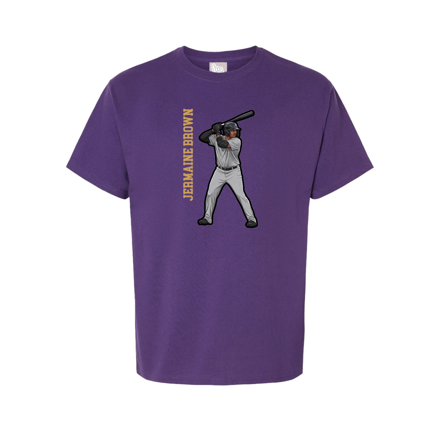 Tee — Name Vertical in Purple