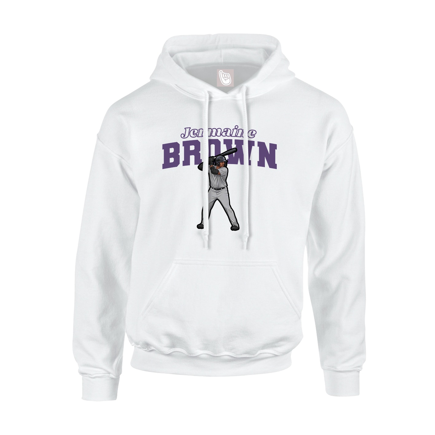 Hoodie — Name Arch in White