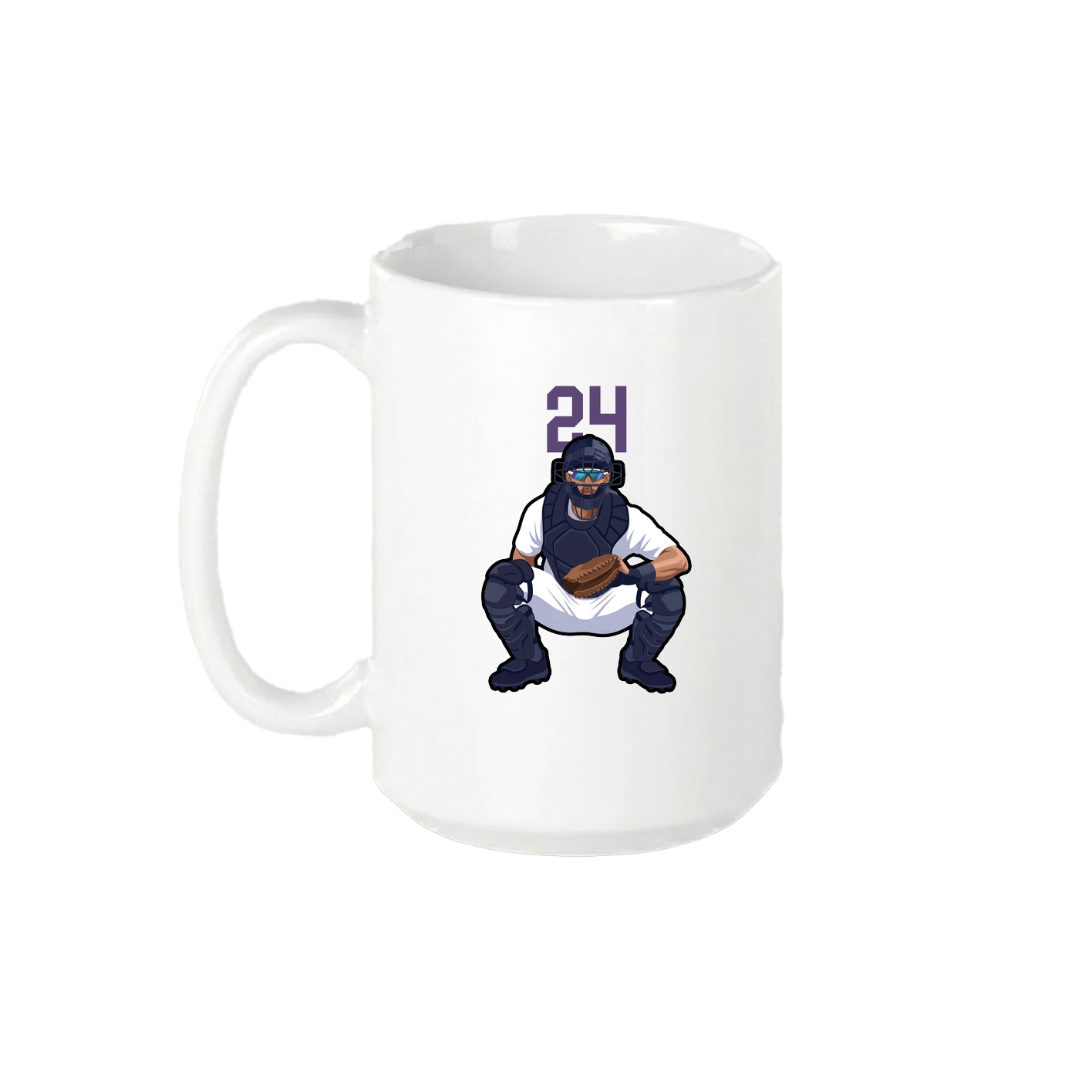 15oz Coffee Mug — Number Top in White