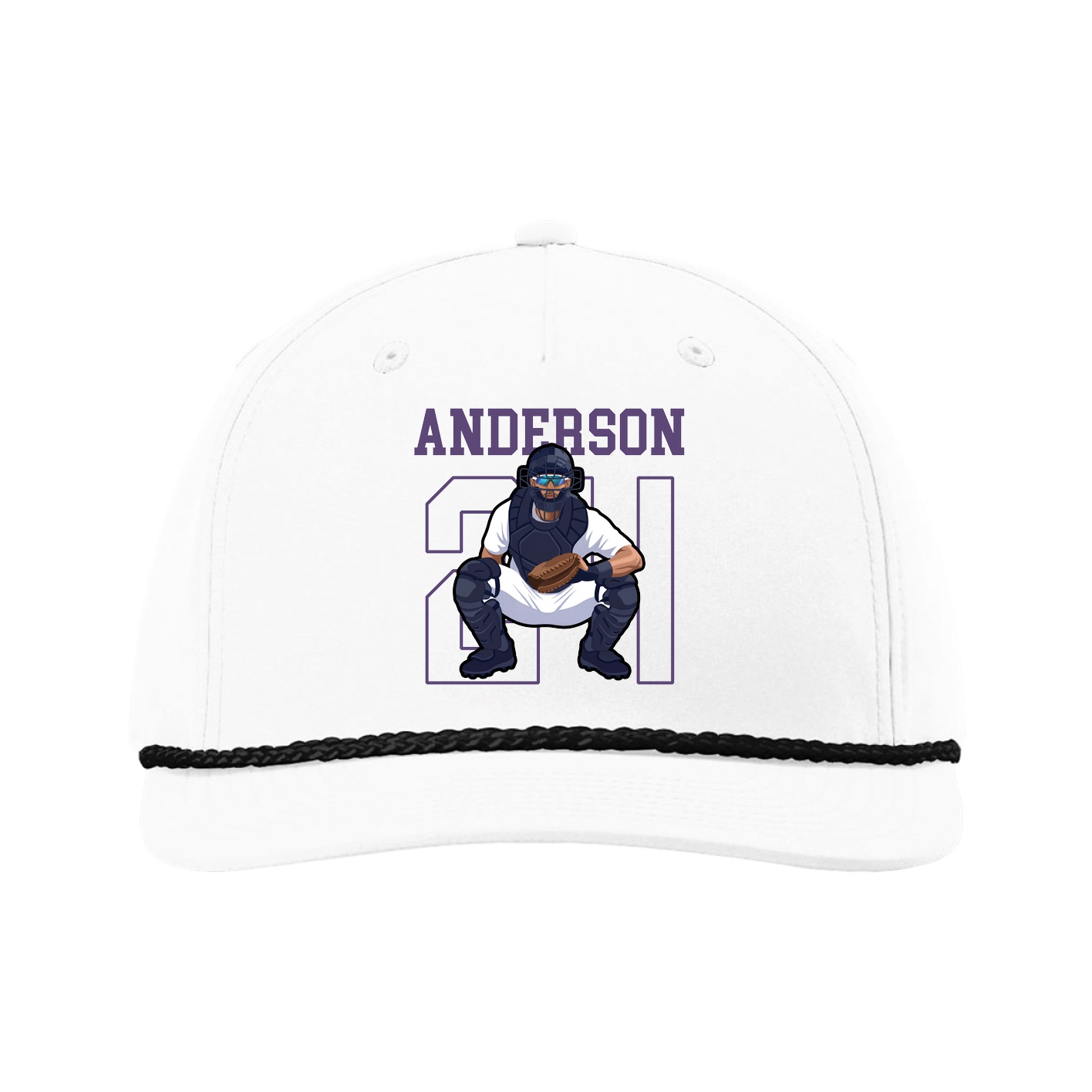 Five-Panel Classic Rope Cap — Shirsey in White