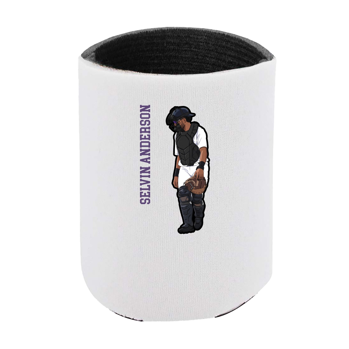 Can Holder — Name Vertical in White