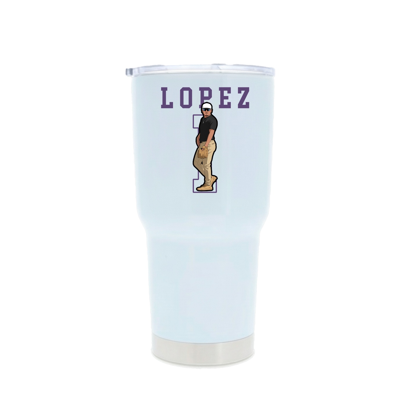 30oz Stainless Steel Tumbler — Shirsey in White