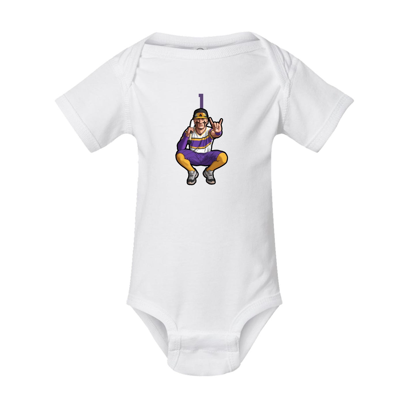 Baby Onesie — Number Top in White