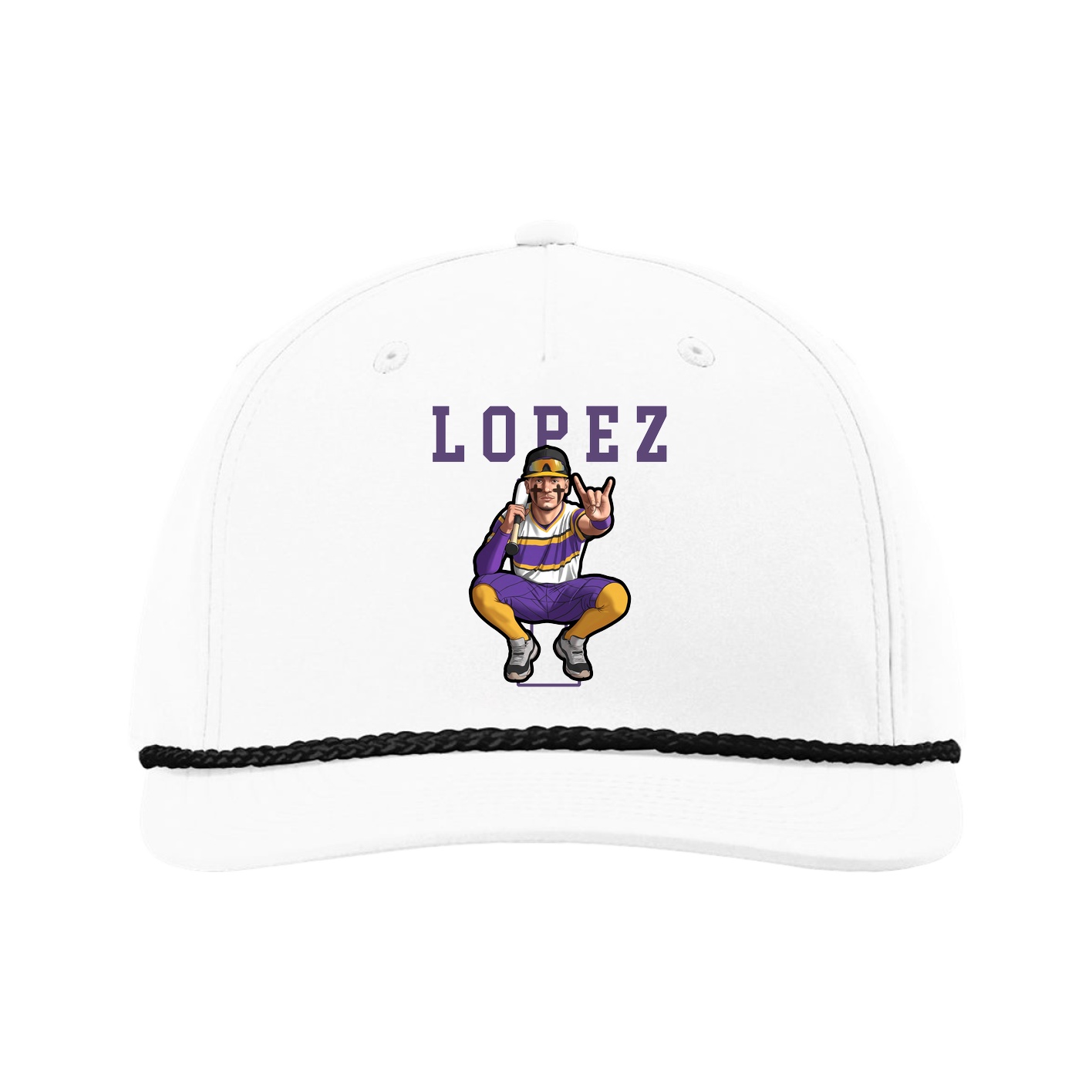 Five-Panel Classic Rope Cap — Shirsey in White