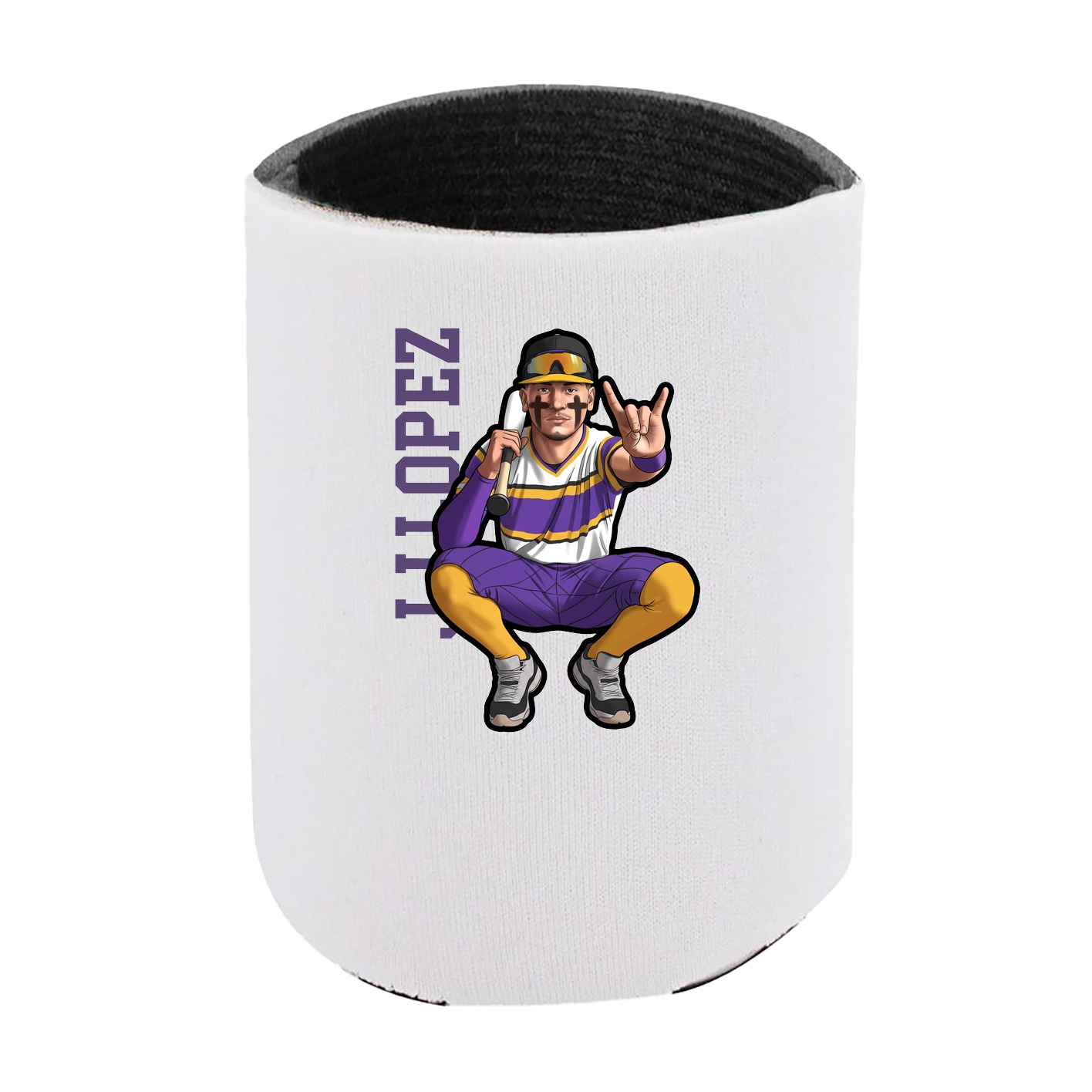 Can Holder — Name Vertical in White