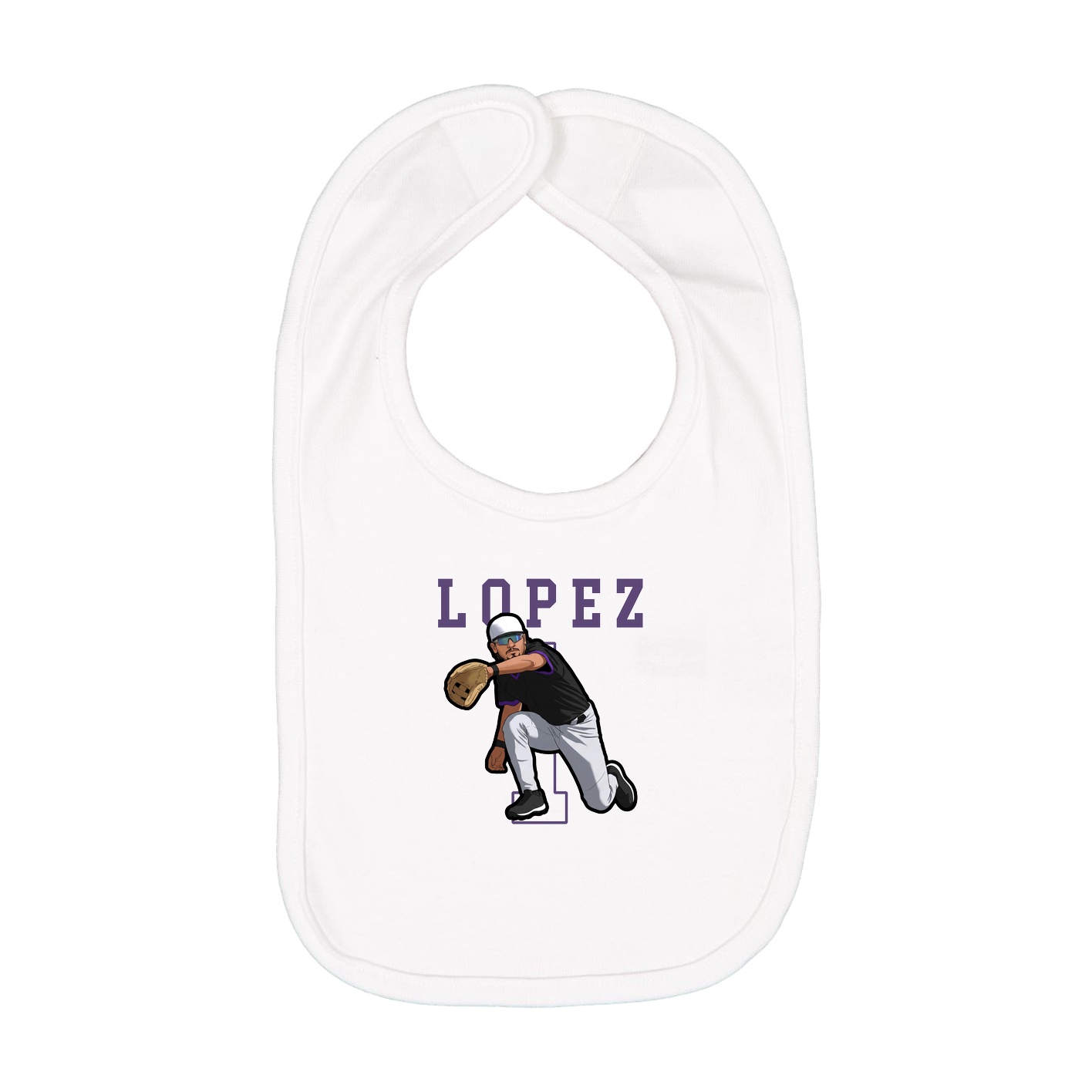Infant Bib — Shirsey in White