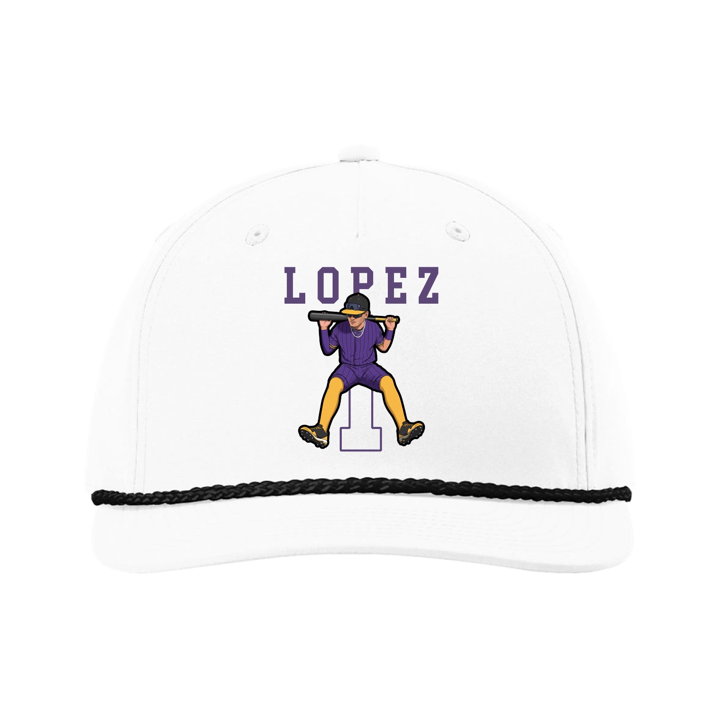 Five-Panel Classic Rope Cap — Shirsey in White