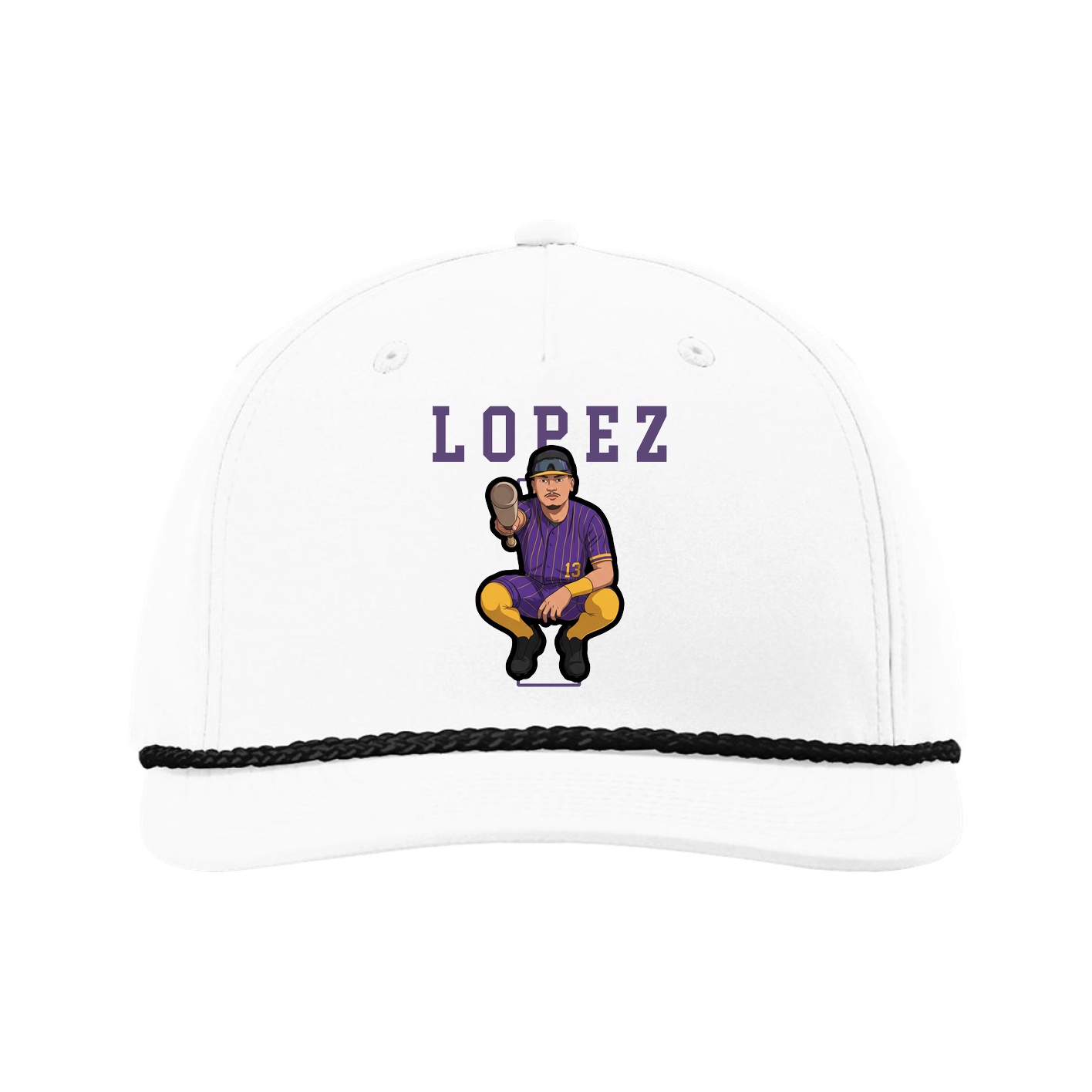 Five-Panel Classic Rope Cap — Shirsey in White