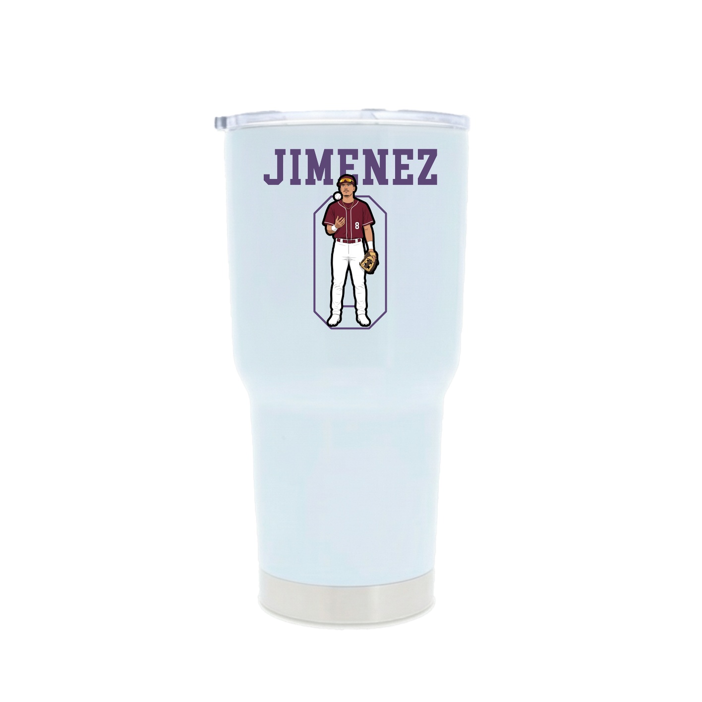 30oz Stainless Steel Tumbler — Shirsey in White