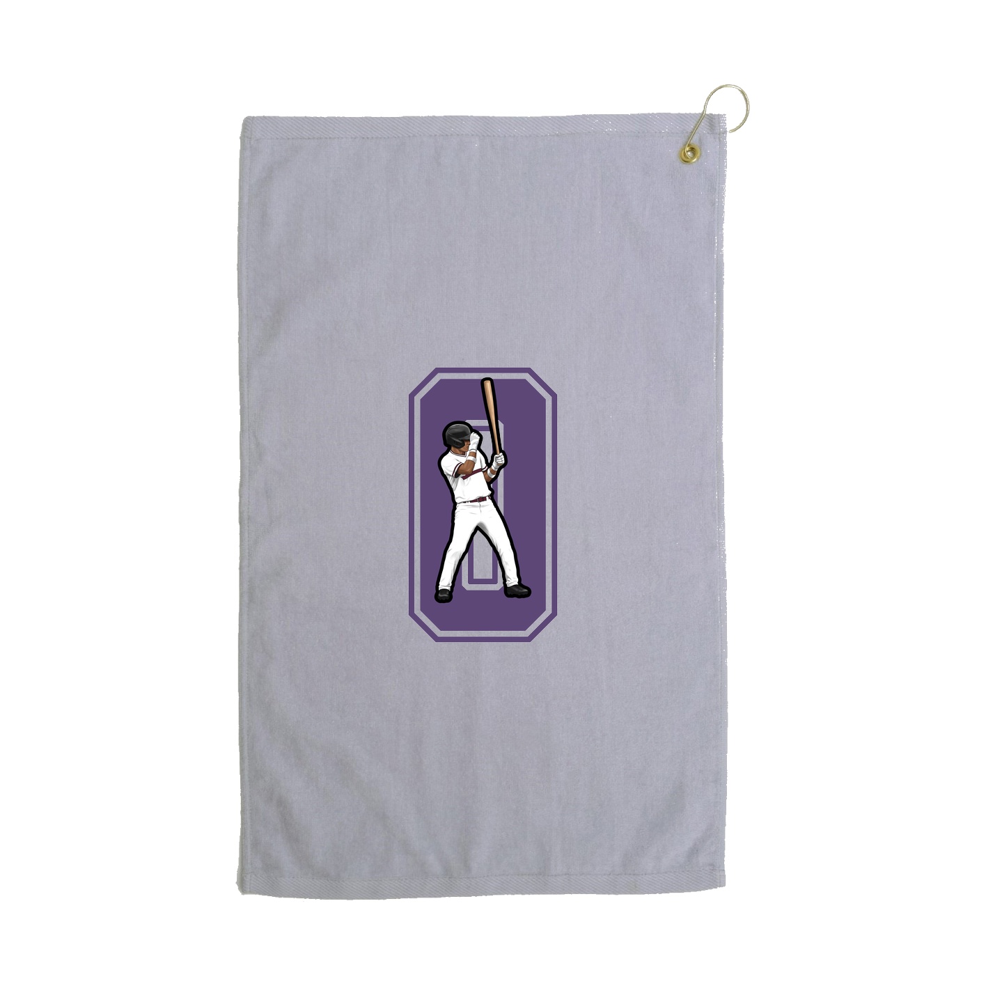 Golf Towel — Number in Grey