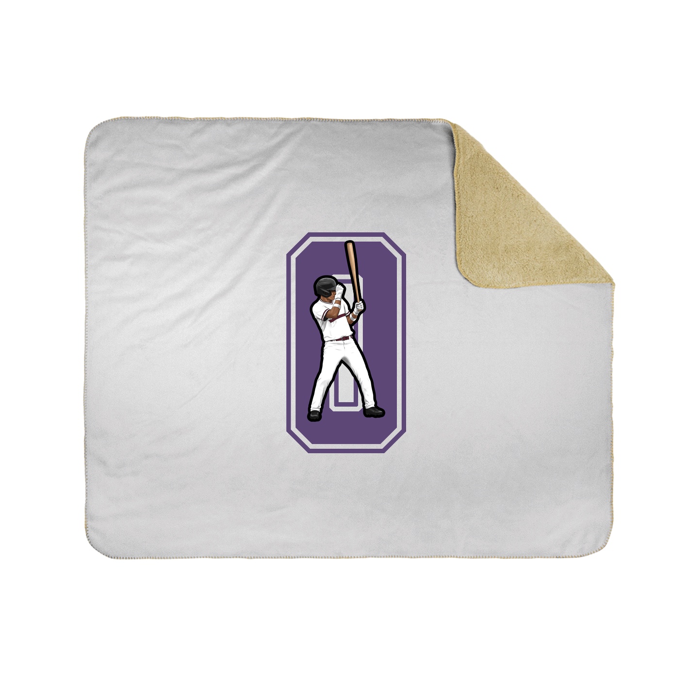 Throw Blanket — Number in White