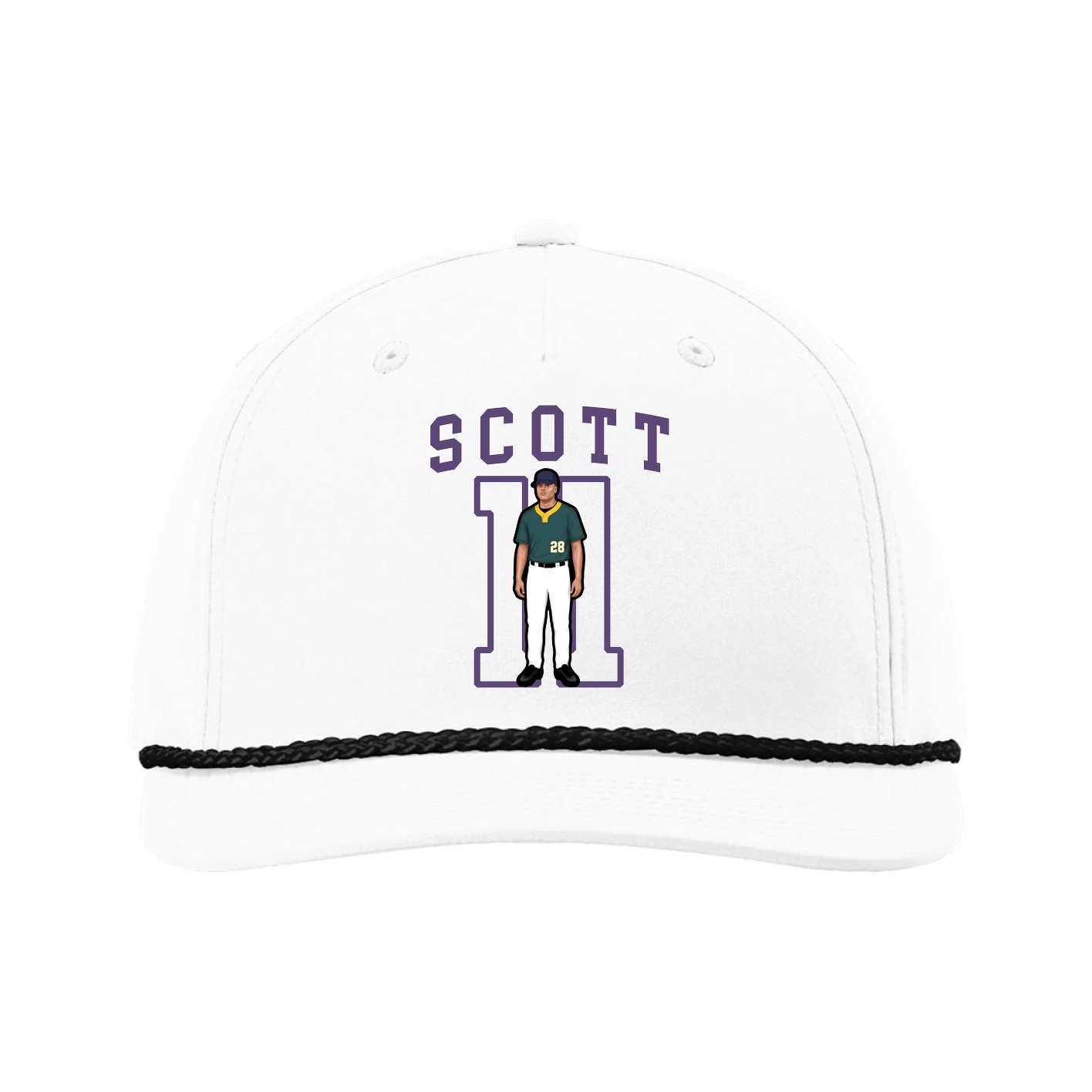 Five-Panel Classic Rope Cap — Shirsey in White