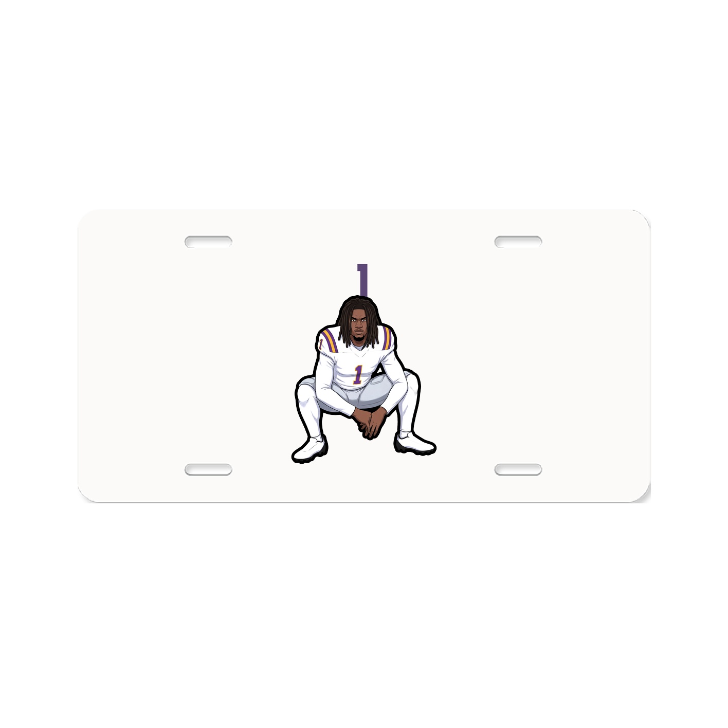 License Plate — Number Top in Classic