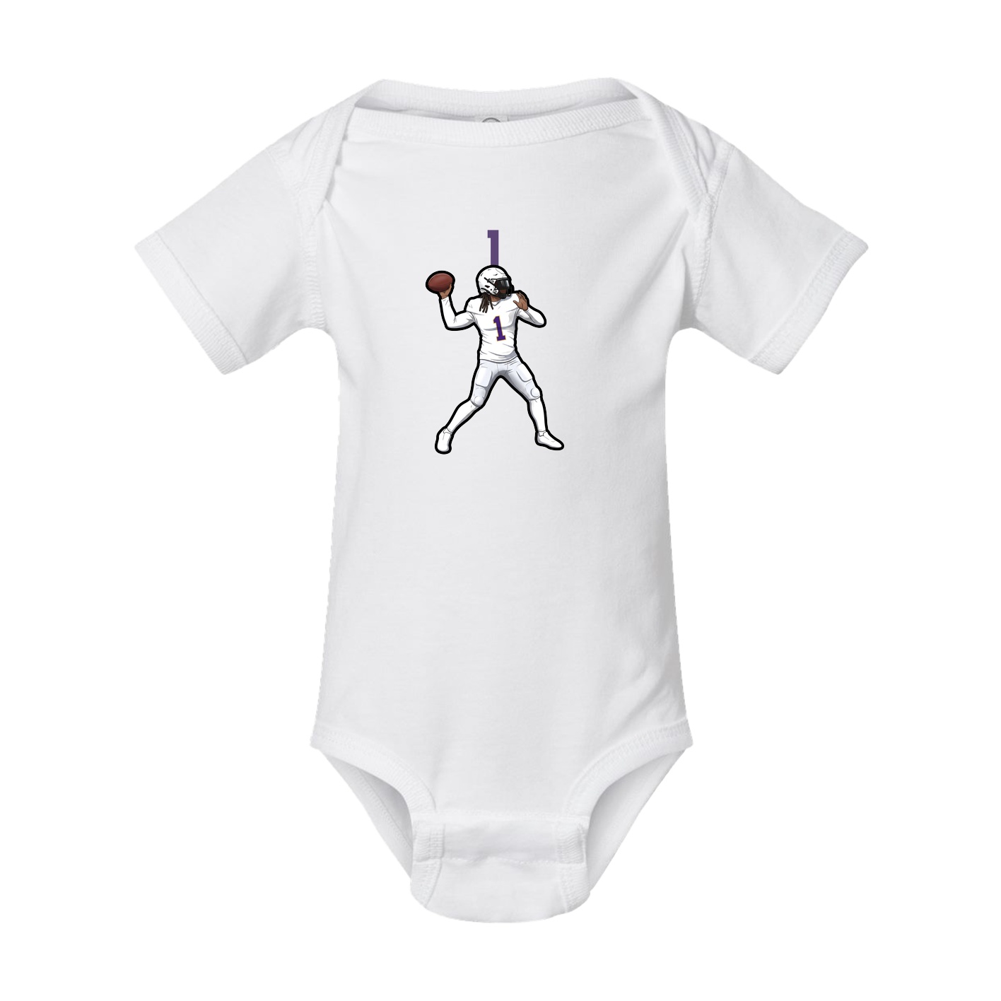 Baby Onesie — Number Top in White