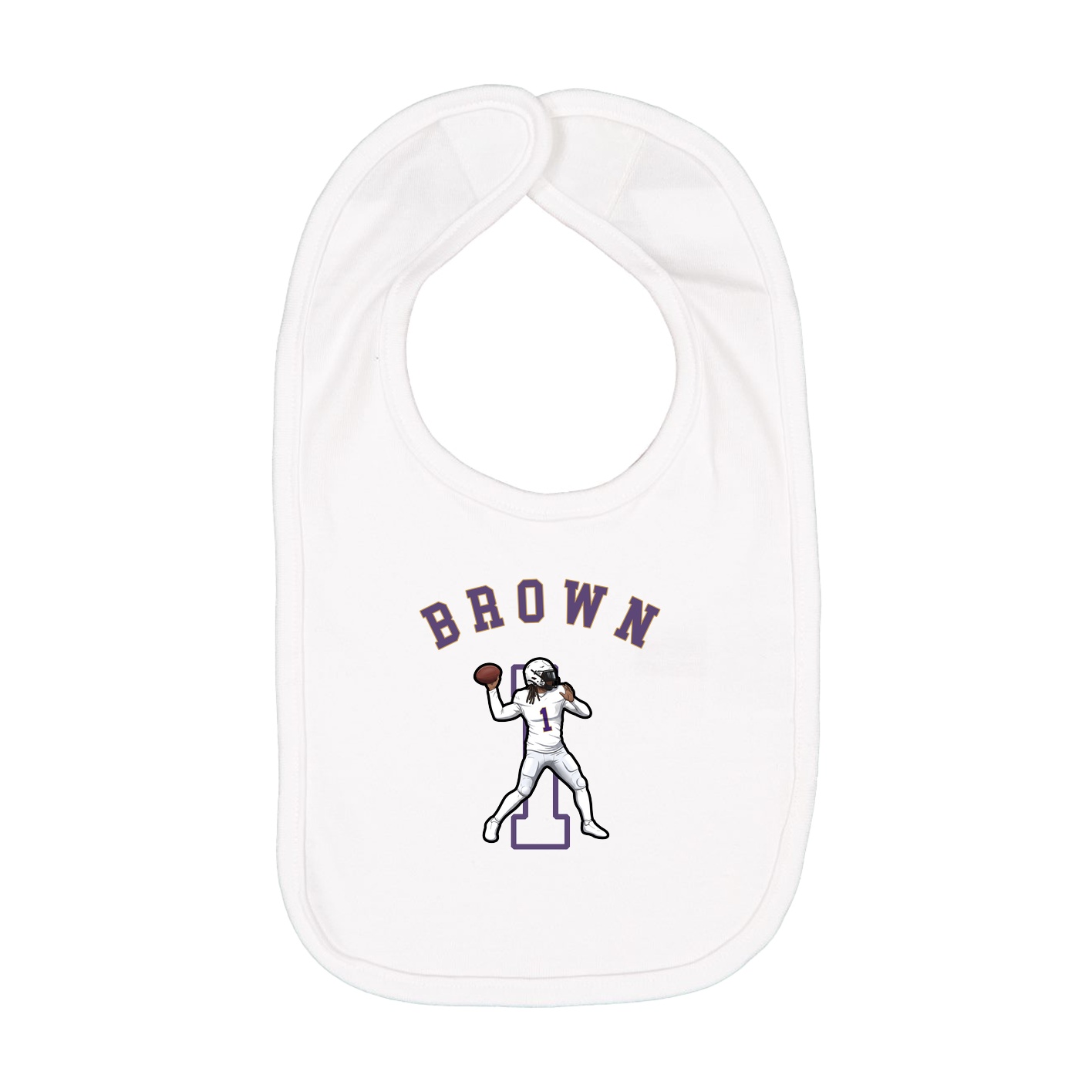 Infant Bib — Shirsey Arch in White