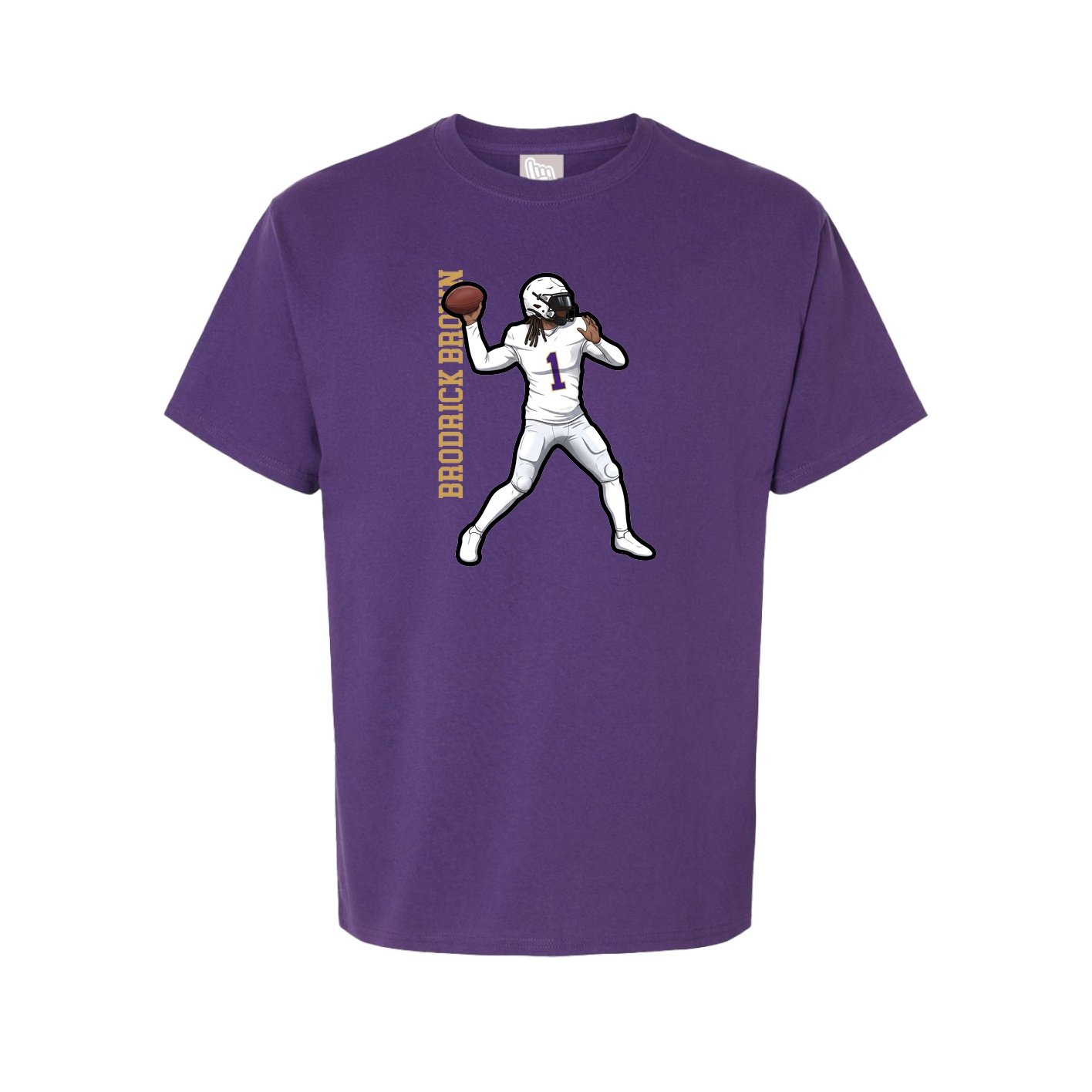 Tee — Name Vertical in Purple