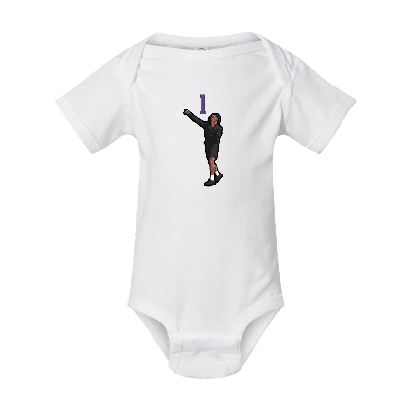 Baby Onesie — Number Top in White