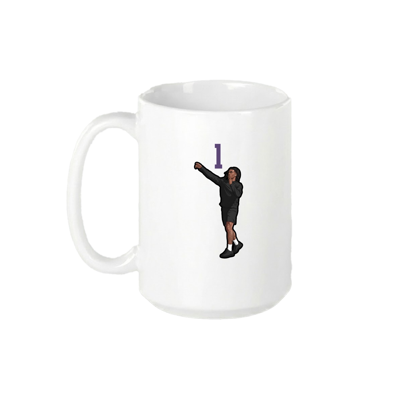 15oz Coffee Mug — Number Top in White