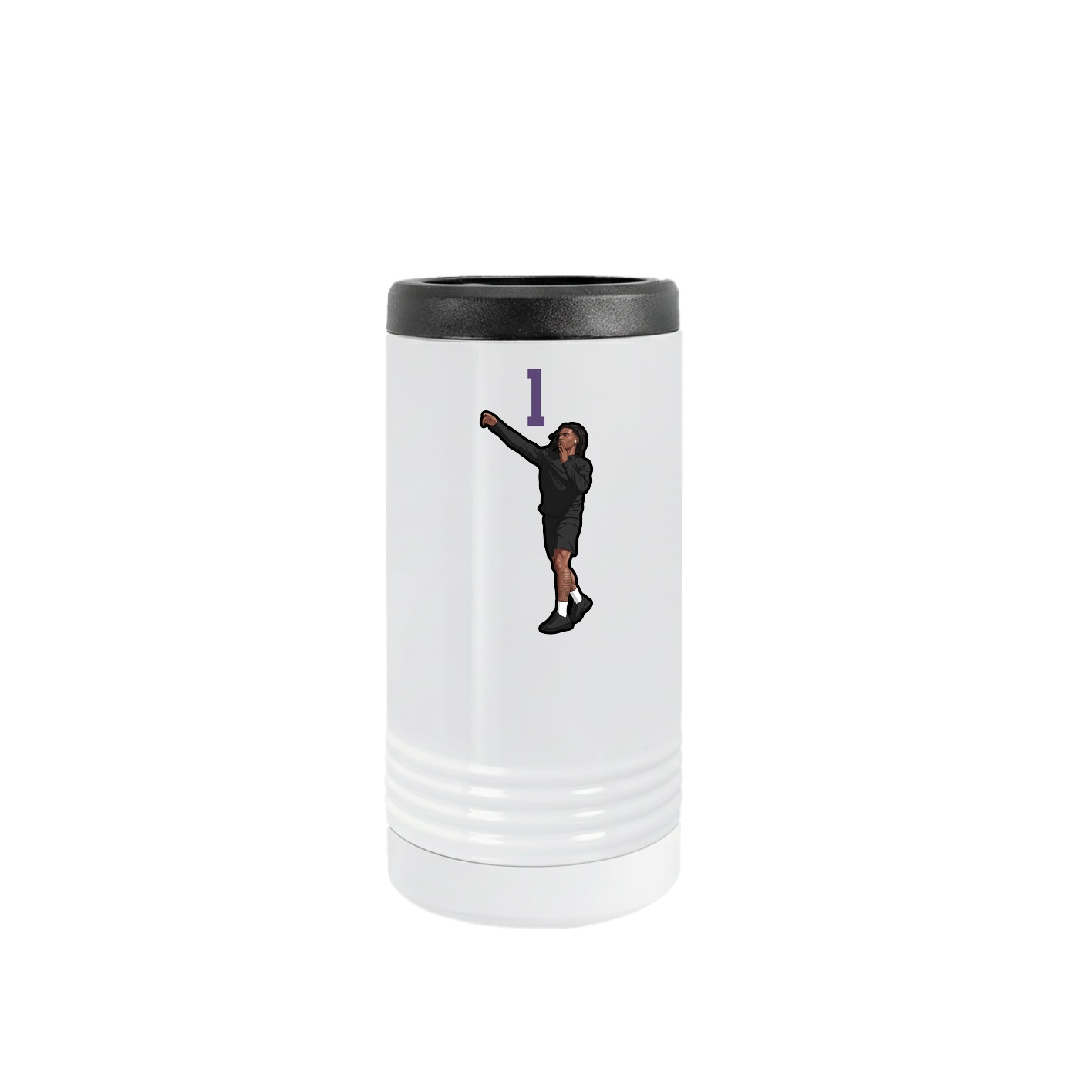 Slim Beverage Holder — Number Top in White