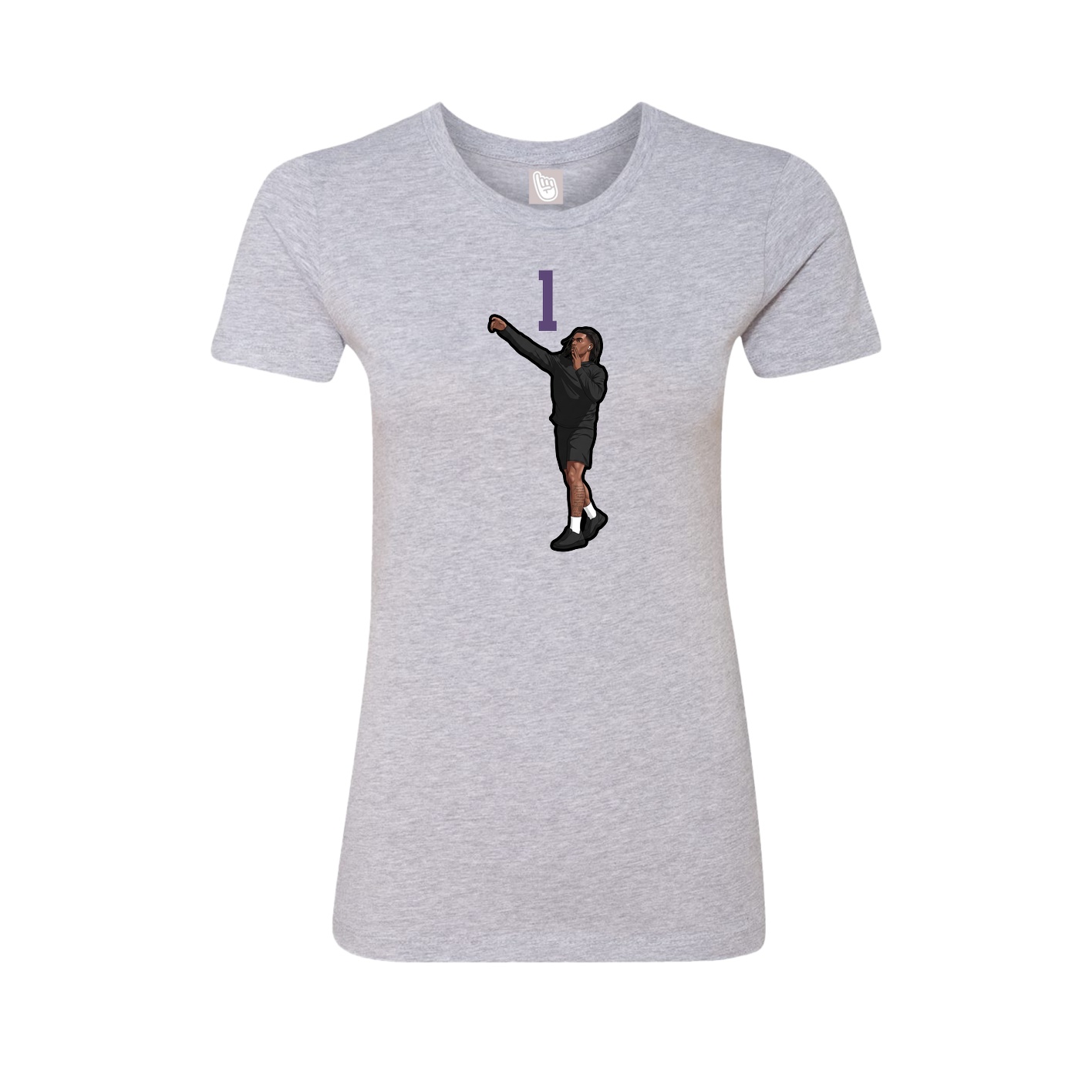 Womens Tee — Number Top in Grey