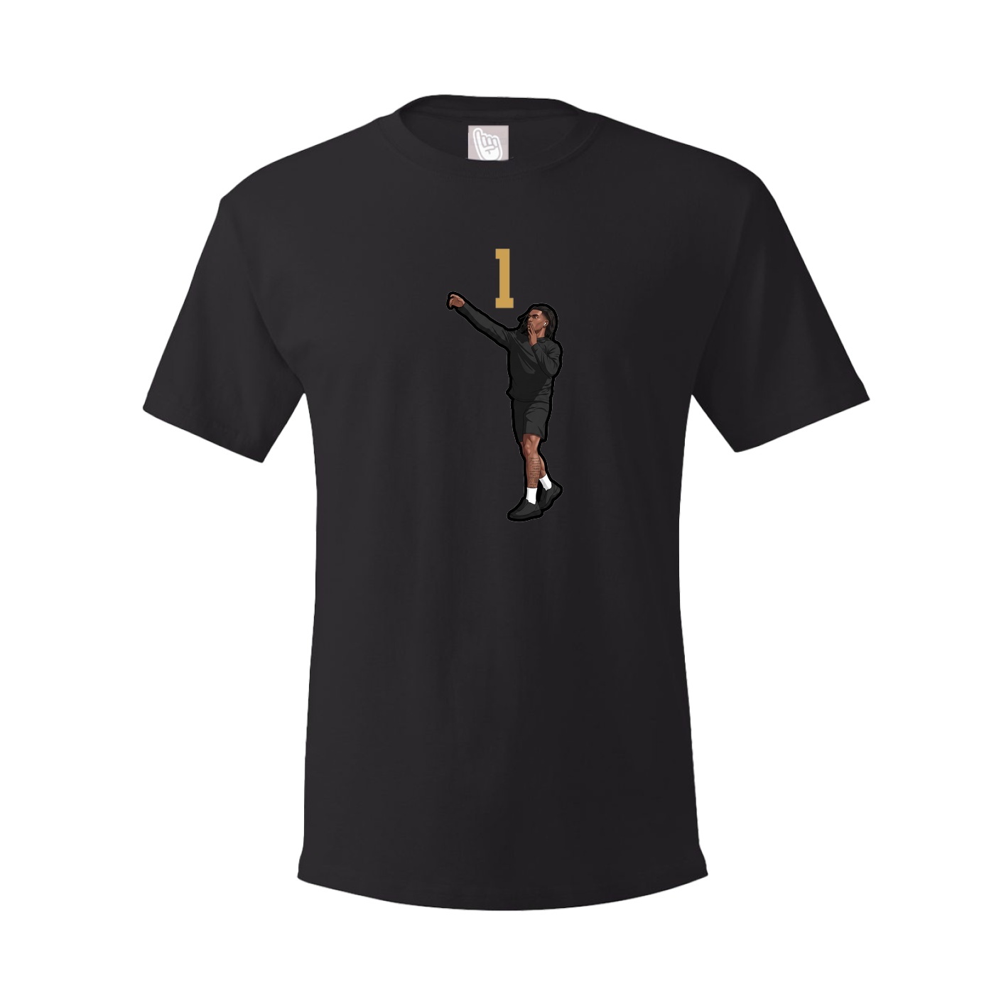 Youth Tee — Number Top in Black