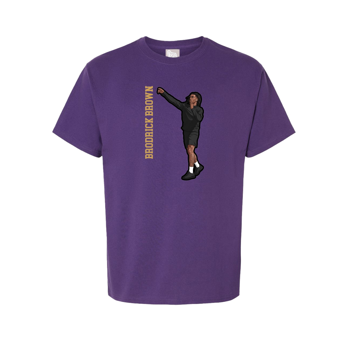 Youth Tee — Name Vertical in Purple