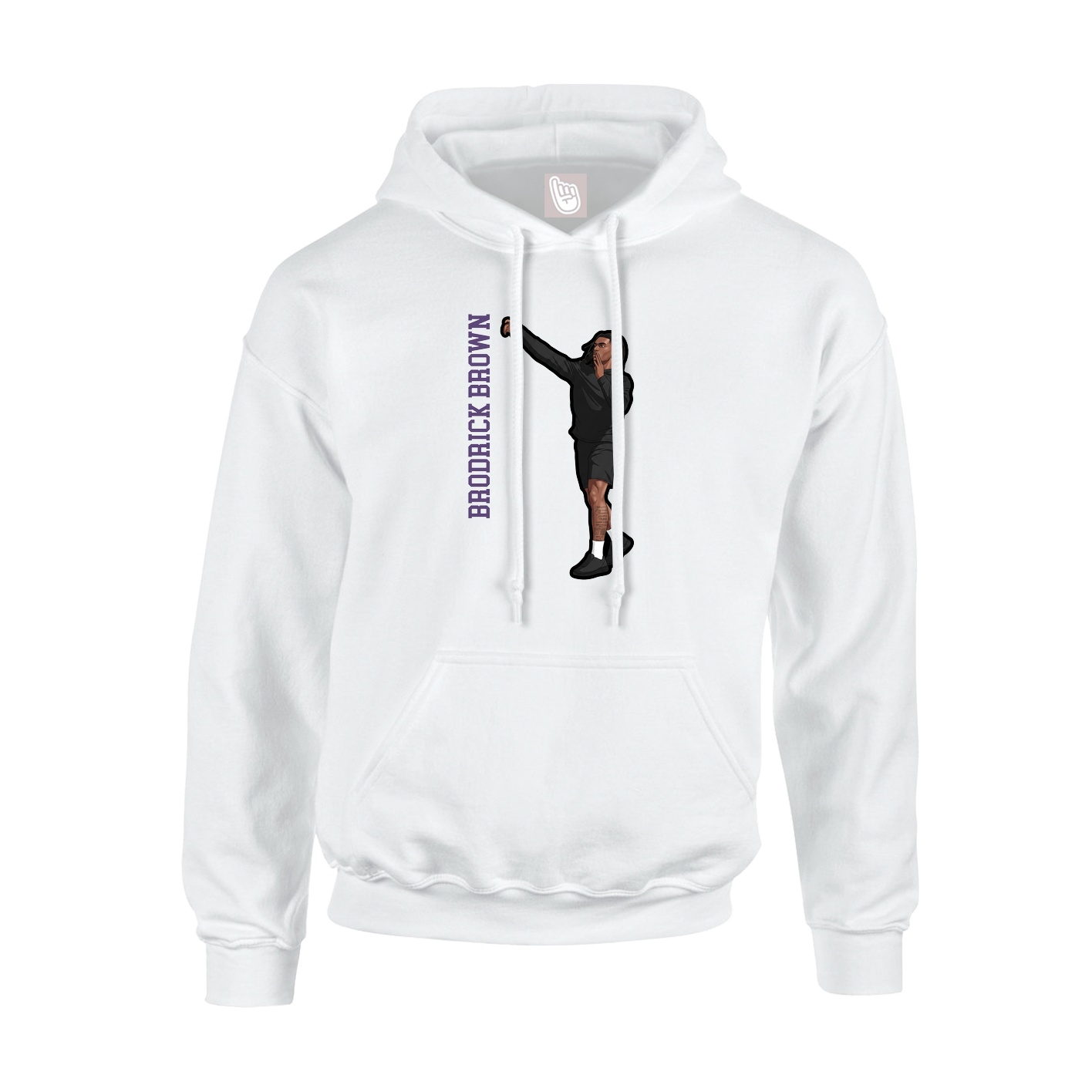 Youth Hoodie — Name Vertical in White