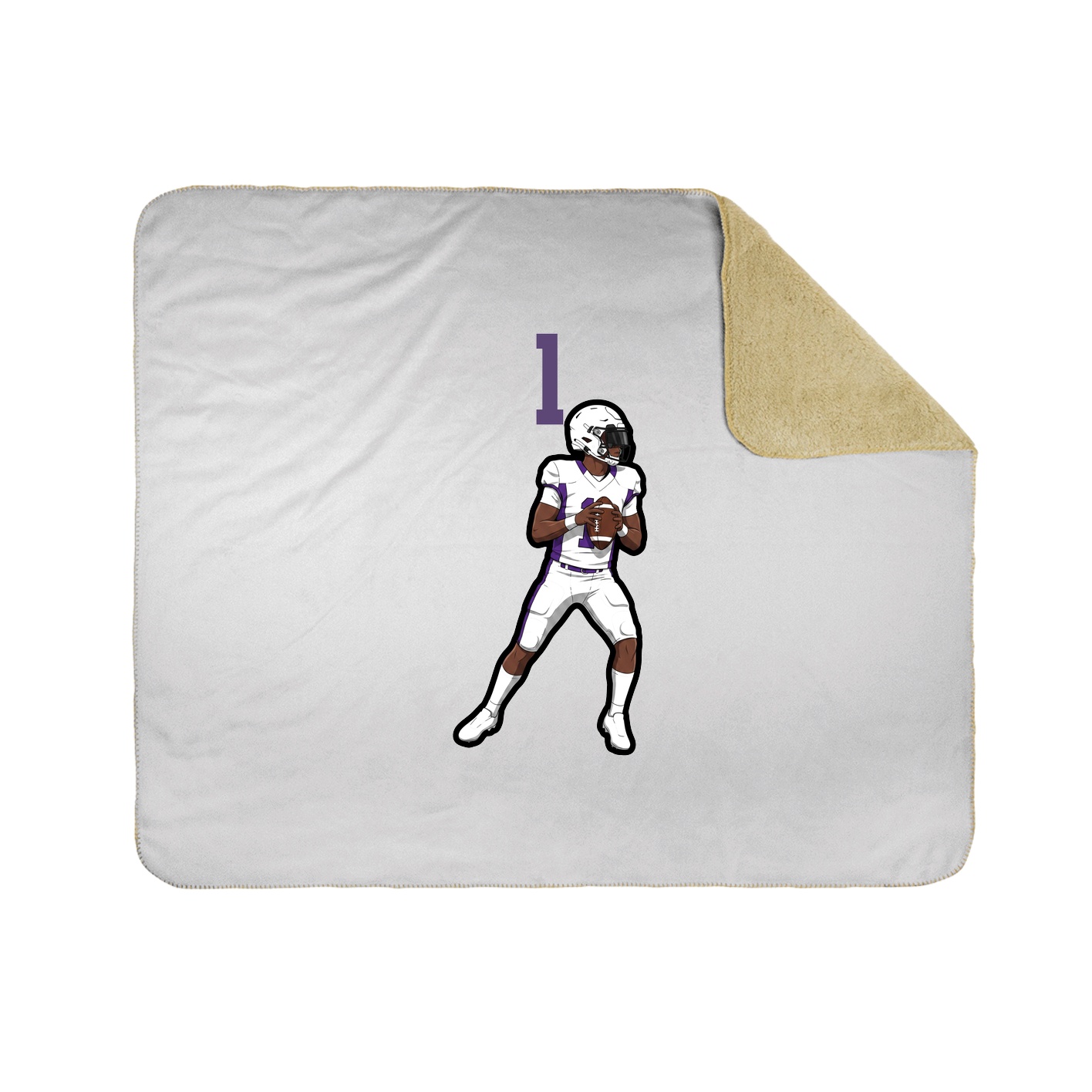 Throw Blanket — Number Top in White