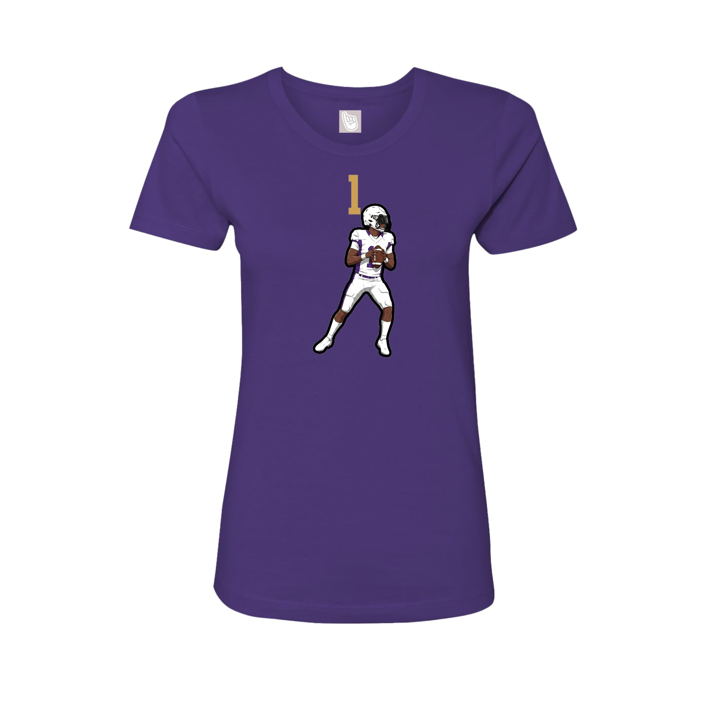 Womens Tee — Number Top in Purple