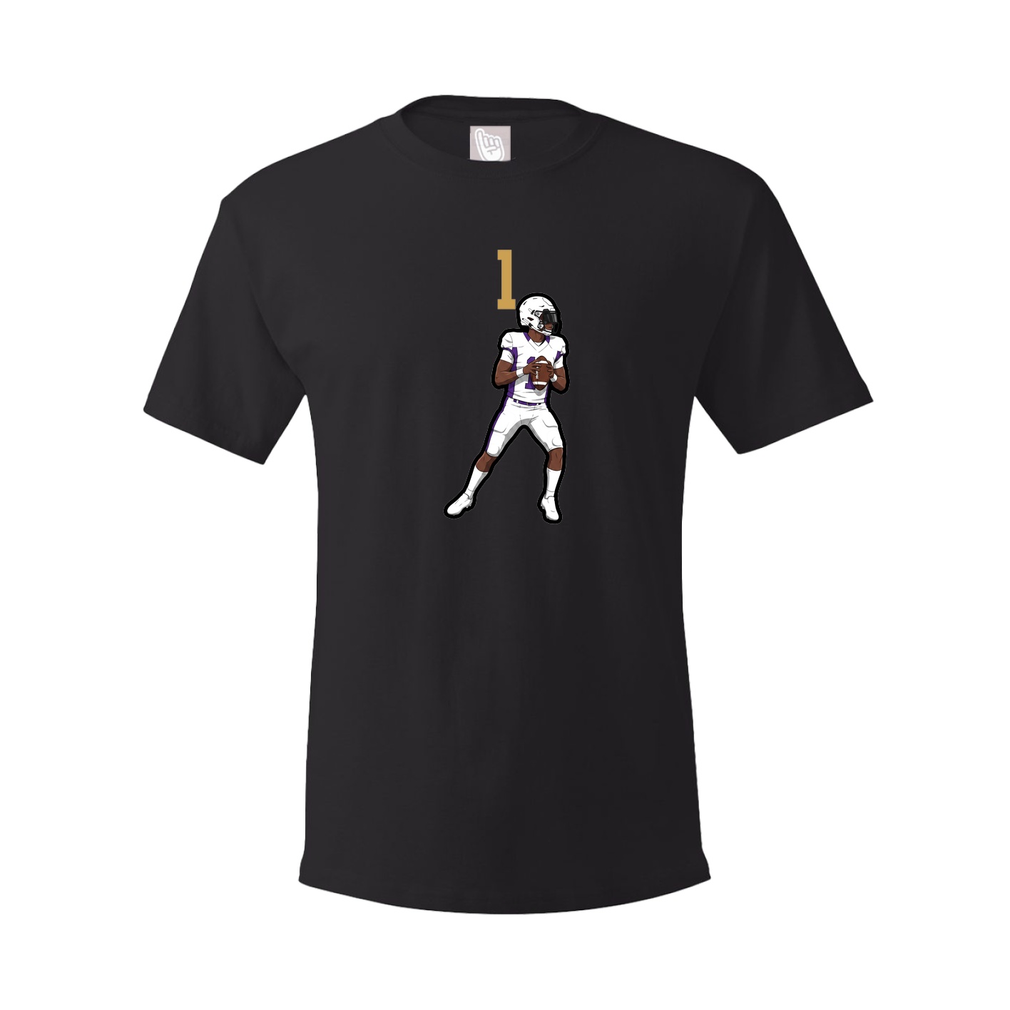 Youth Tee — Number Top in Black