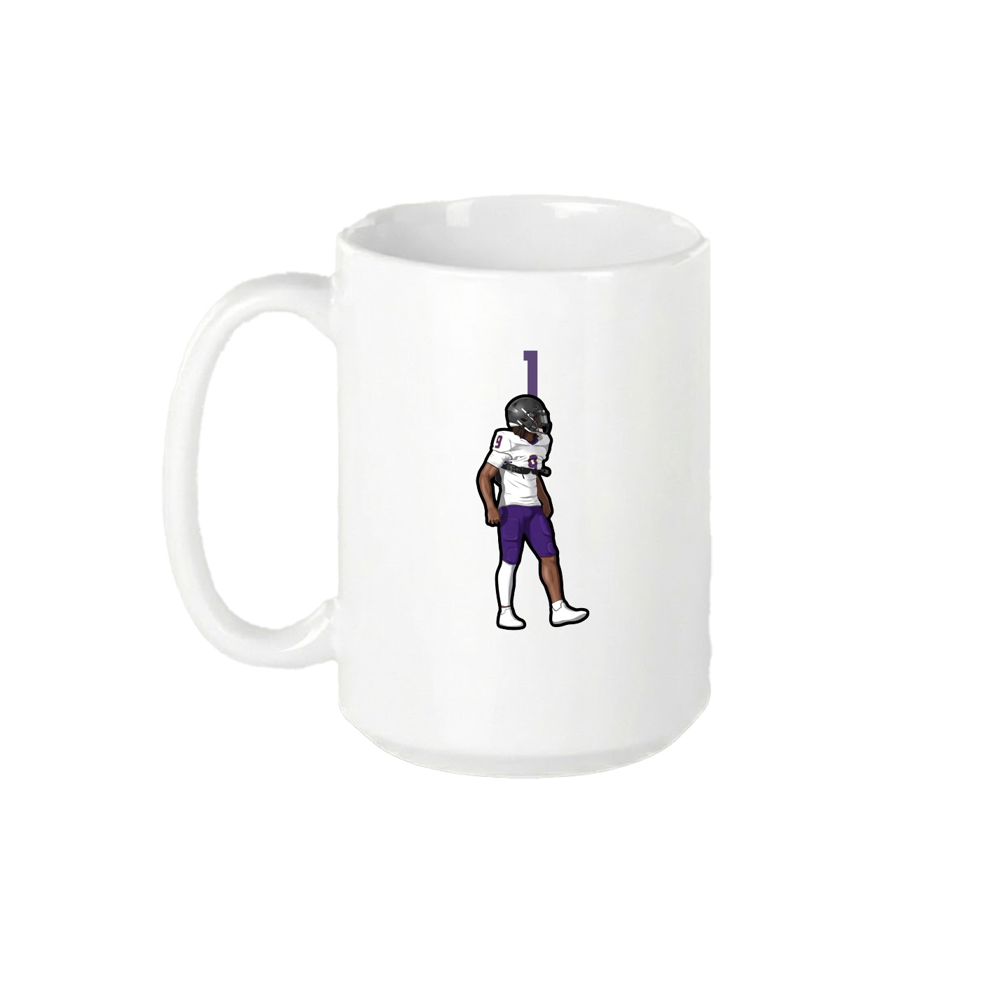15oz Coffee Mug — Number Top in White