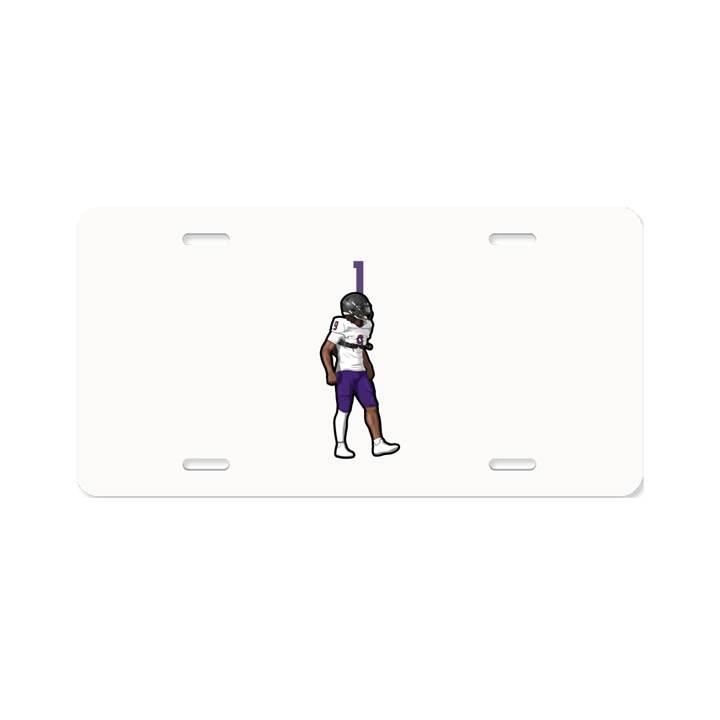 License Plate — Number Top in Classic