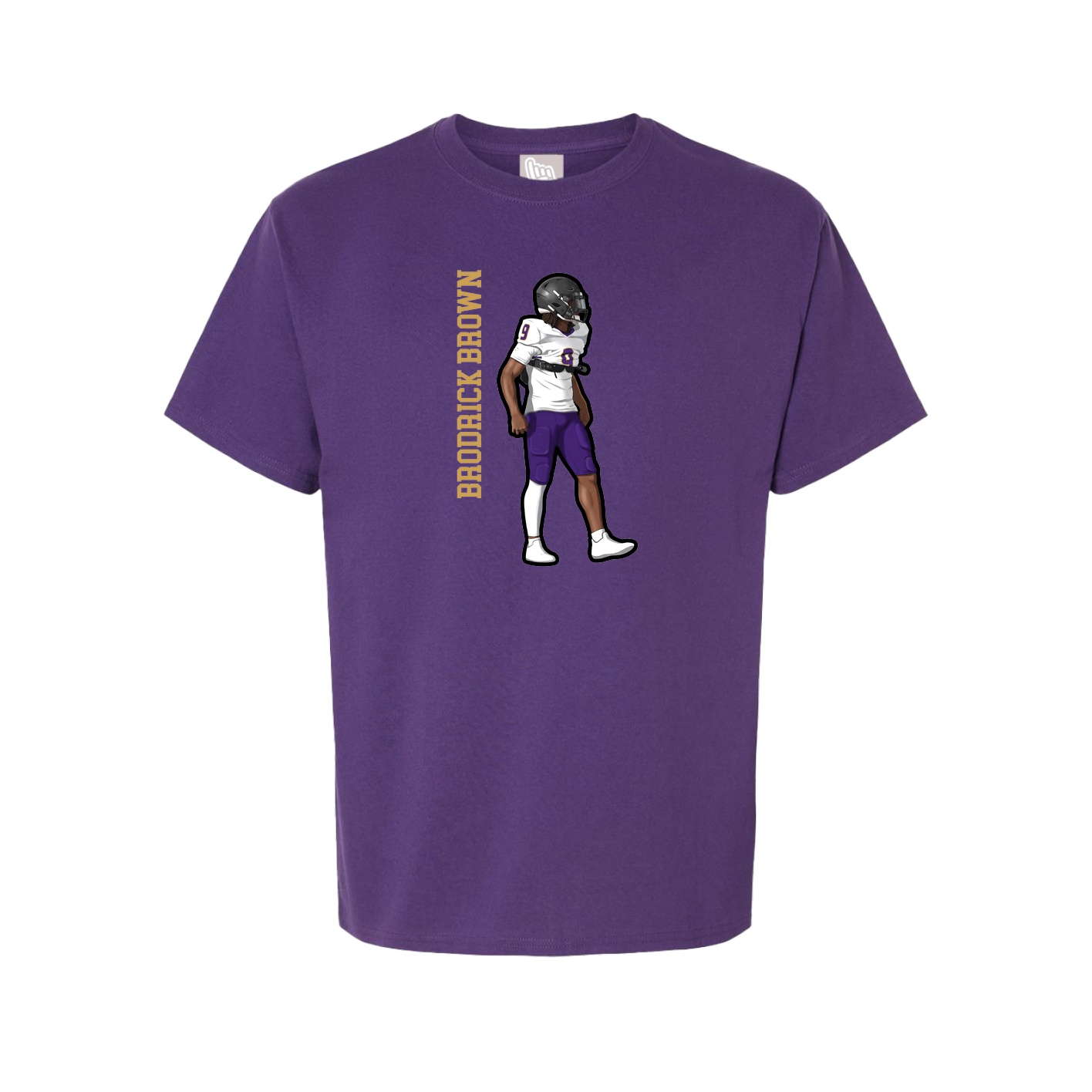 Youth Tee — Name Vertical in Purple