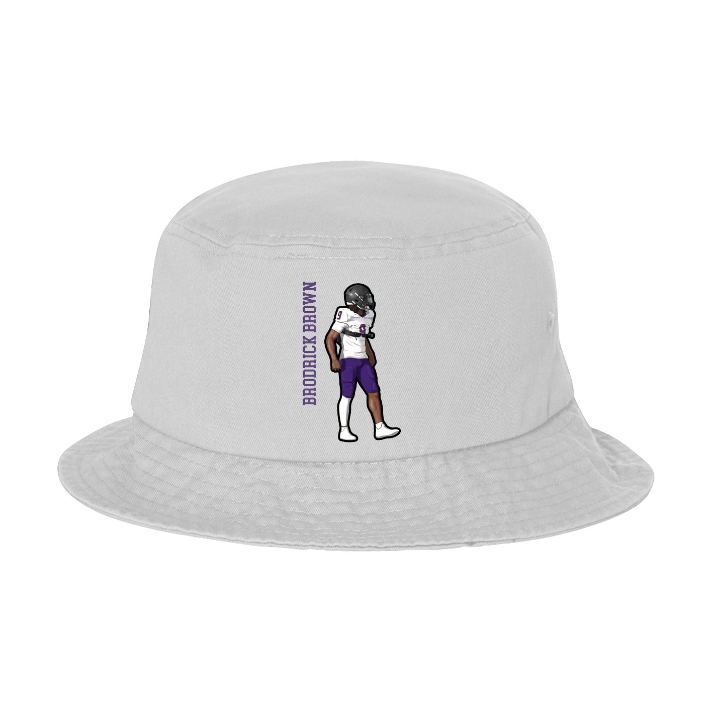 Bucket Cap — Name Vertical in White