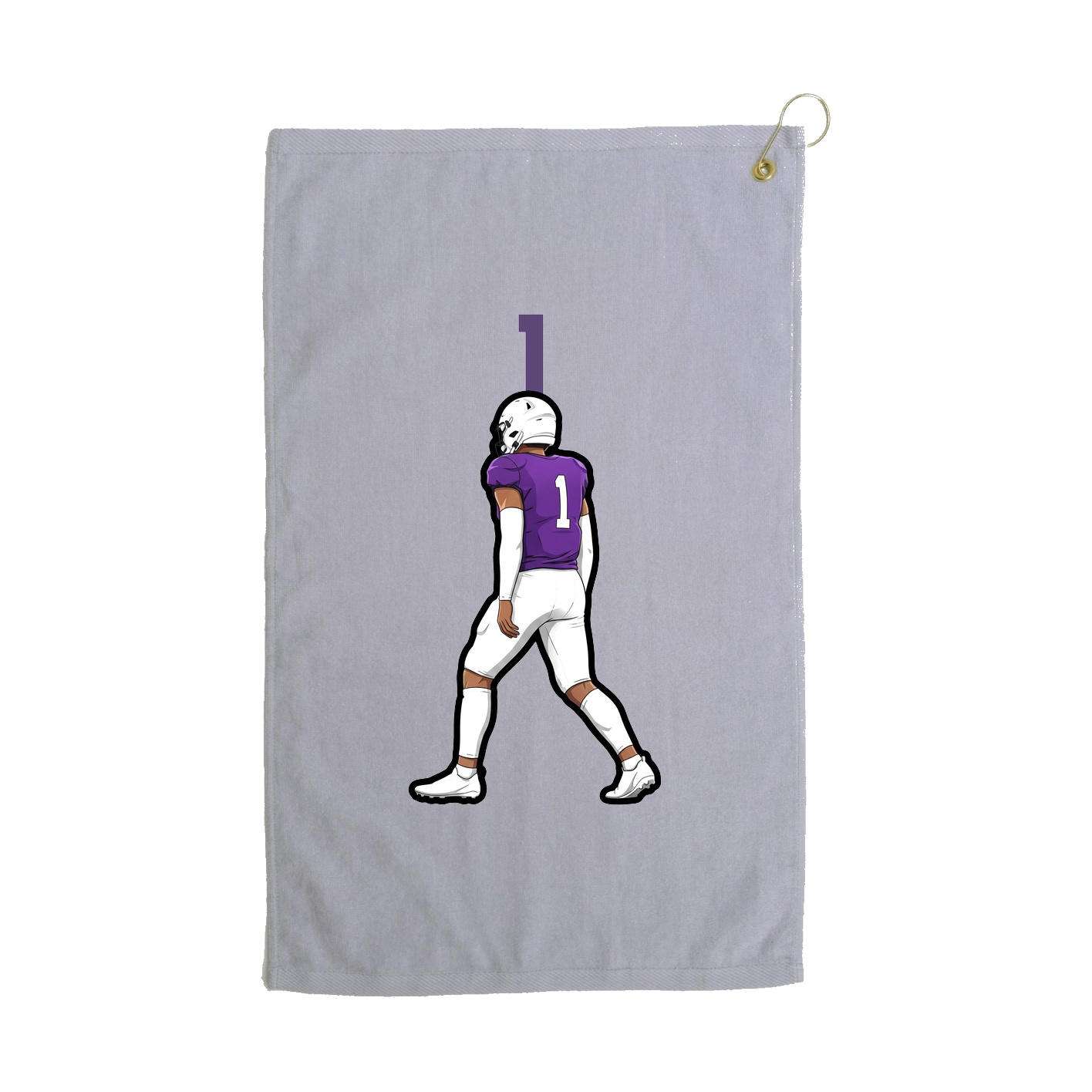 Golf Towel — Number Top in Grey