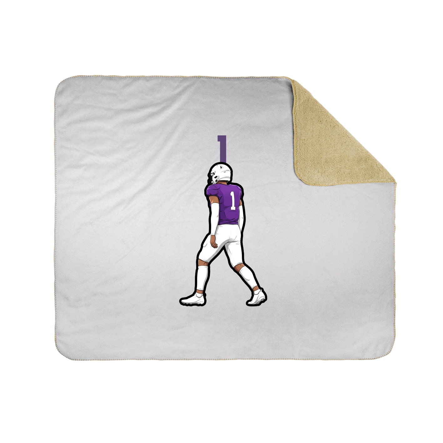 Throw Blanket — Number Top in White